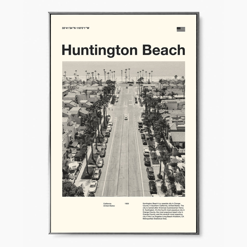 Newport Beach City Poster Inspired Movie Poster - Mid-Century Wall Art