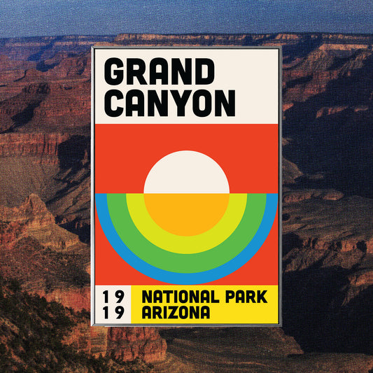 an abstract poster for Grand Canyon national park in arizona