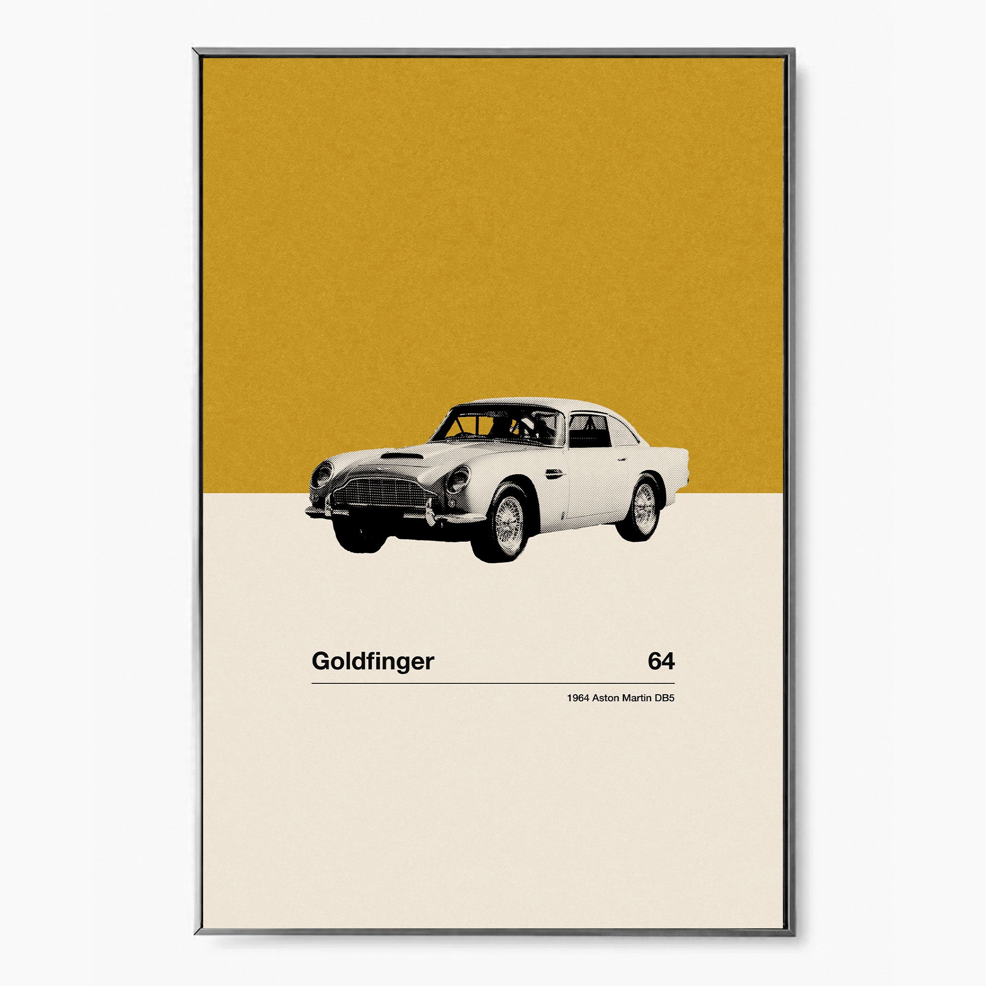 Goldfinger Car Poster Inspired Movie Poster - Mid-Century Wall Art
