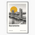 Sacramento City Poster Inspired Movie Poster - Mid-Century Wall Art