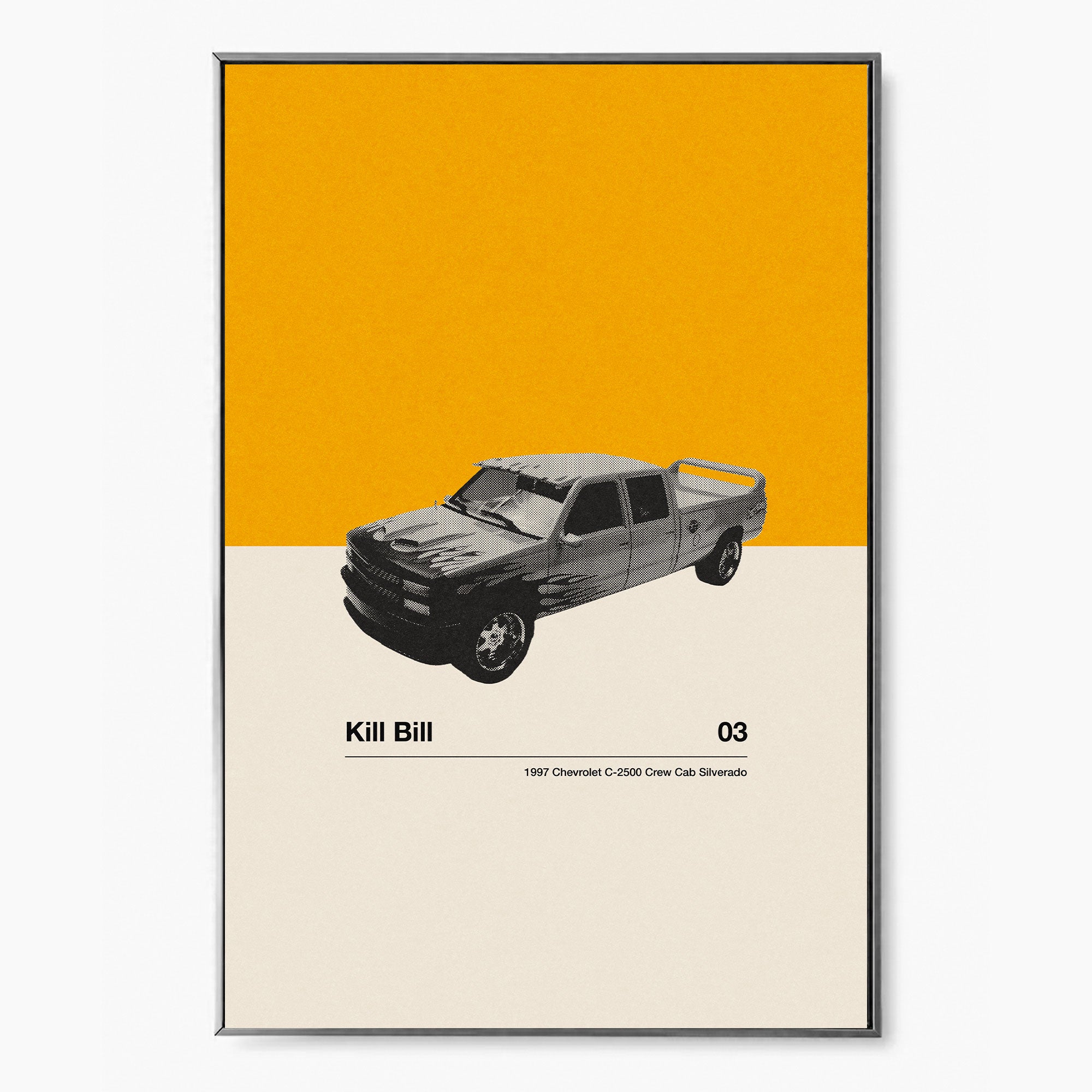 Kill Bill Car Poster Inspired Movie Poster - Mid-Century Wall Art