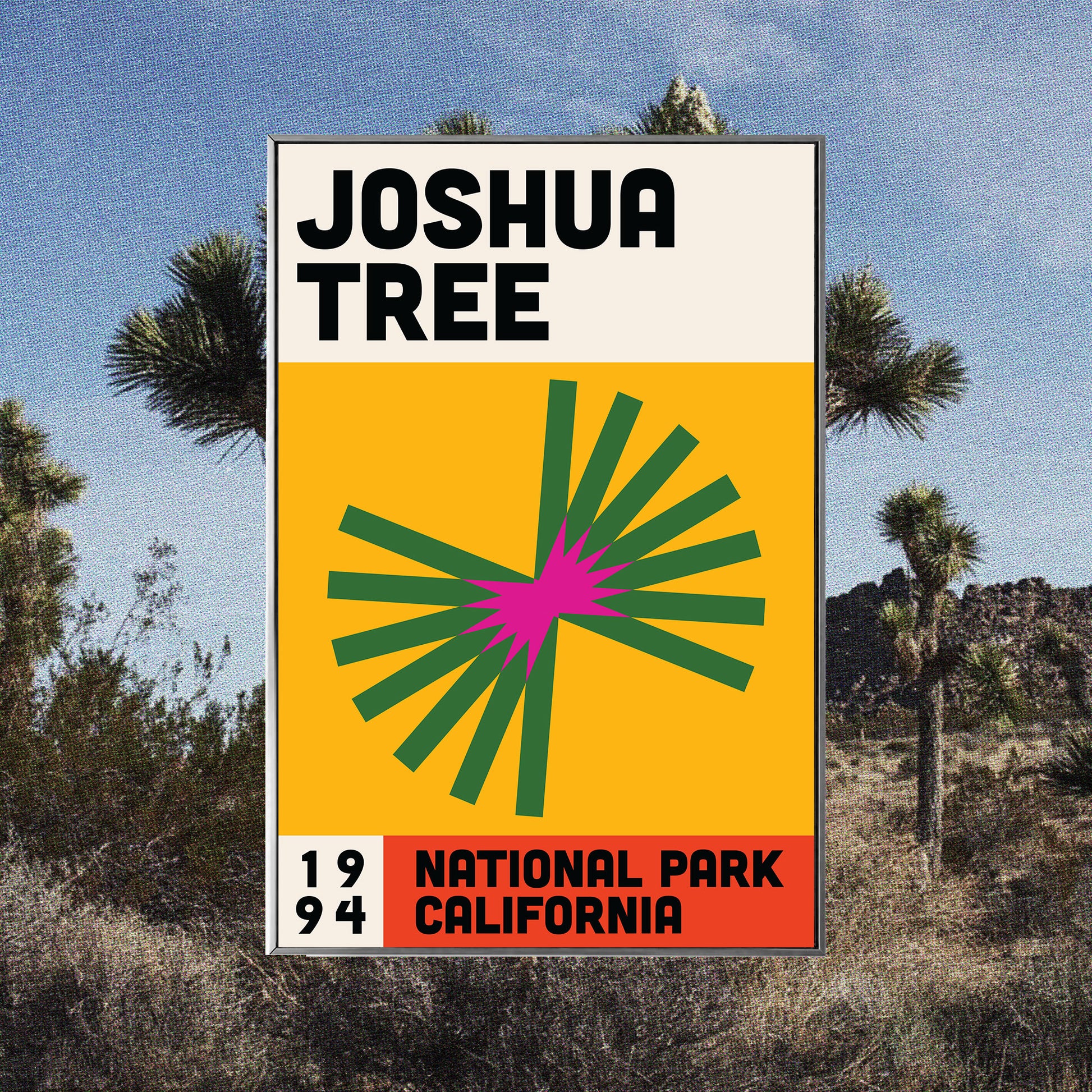 an abstract Joshua Tree National Park poster