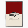 Pulp Fiction Car Poster Inspired Movie Poster - Mid-Century Wall Art