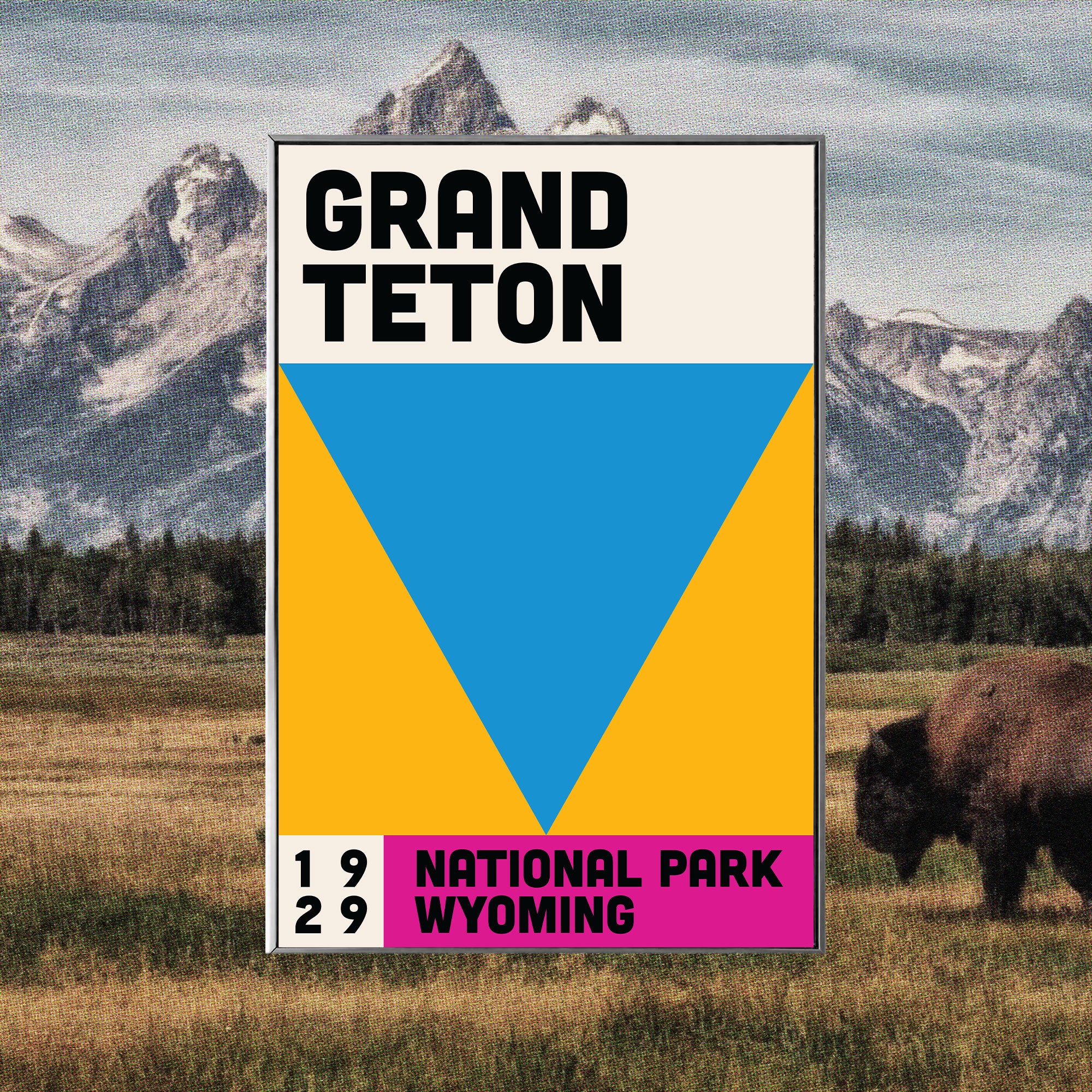 Grand Teton National Park Poster - Vintage Travel Wall Art