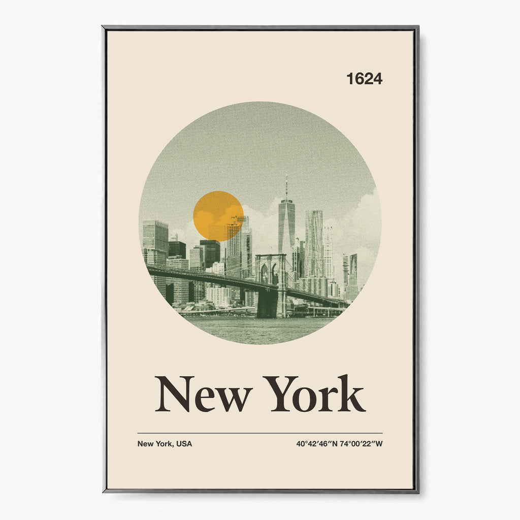 New York City Poster Inspired Movie Poster - Mid-Century Wall Art
