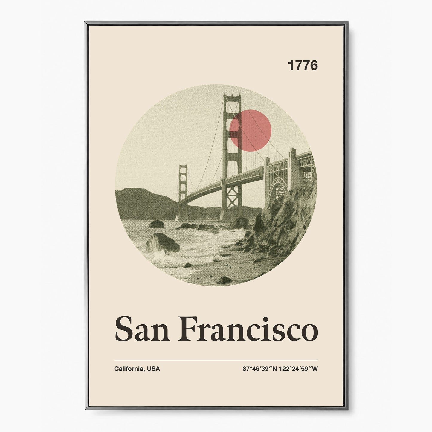 San francisco - Poster - city poster, travel poster, san Francisco city, city line, print art, california