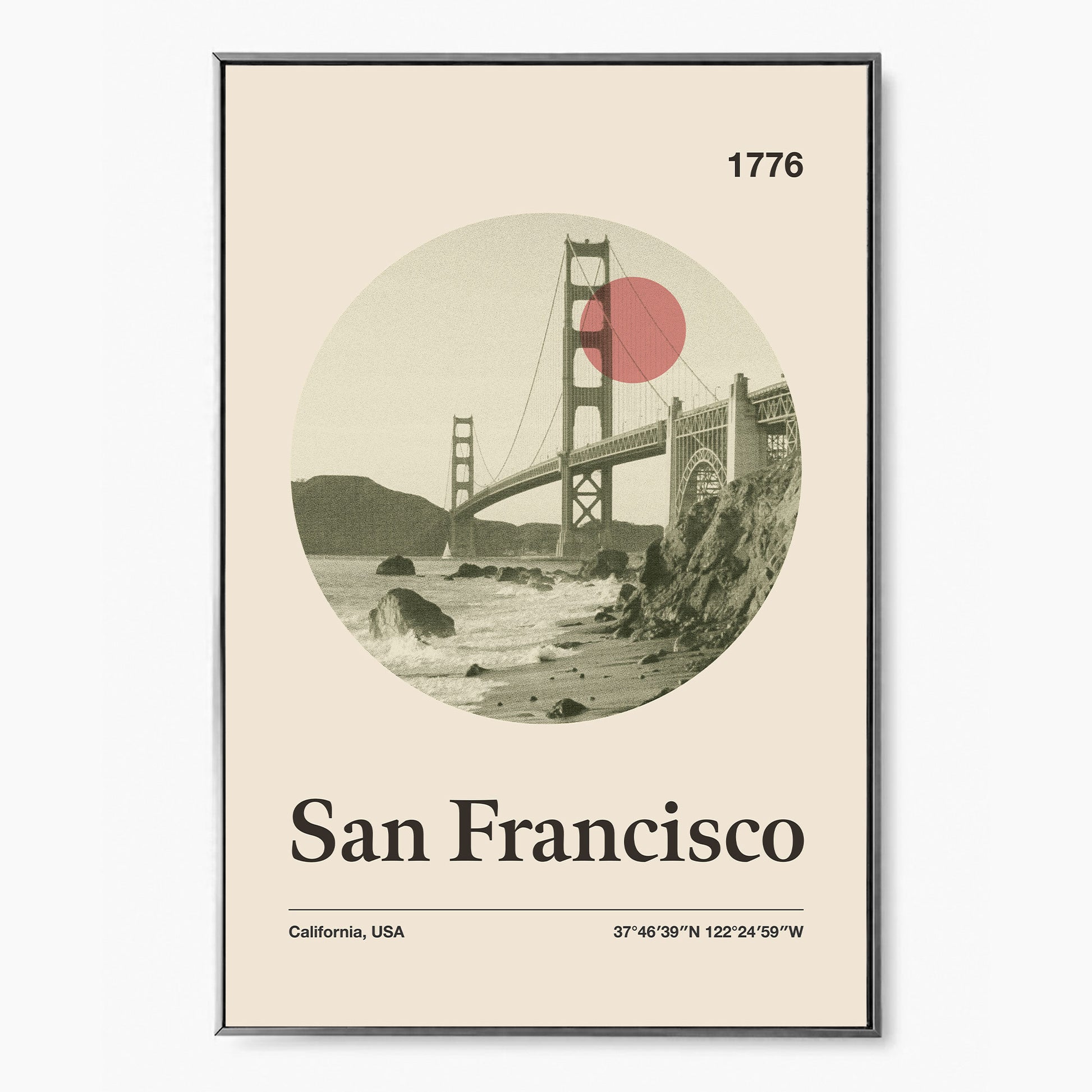 San francisco - Poster - city poster, travel poster, san Francisco city, city line, print art, california