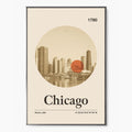 Chicago City Poster Inspired Movie Poster - Mid-Century Wall Art