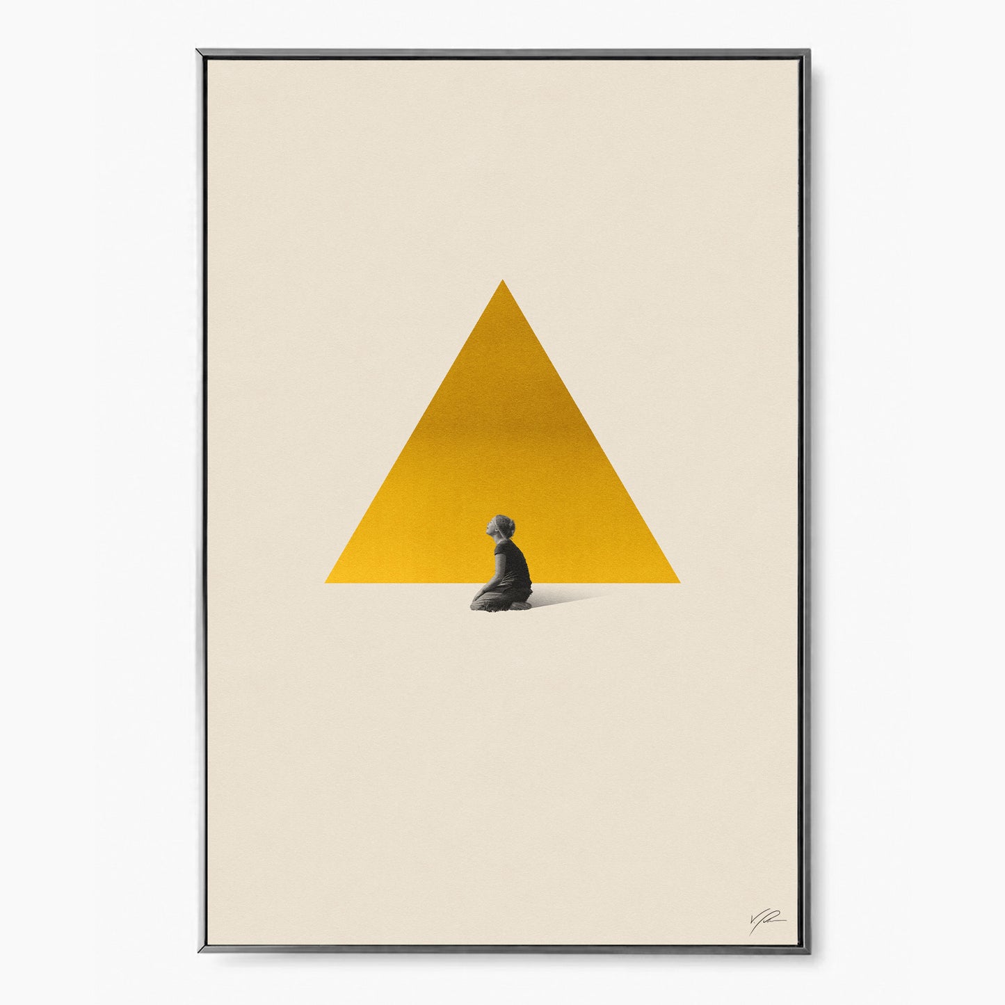 a minimalist print art of Florence Pugh in A24 movie Midsommar