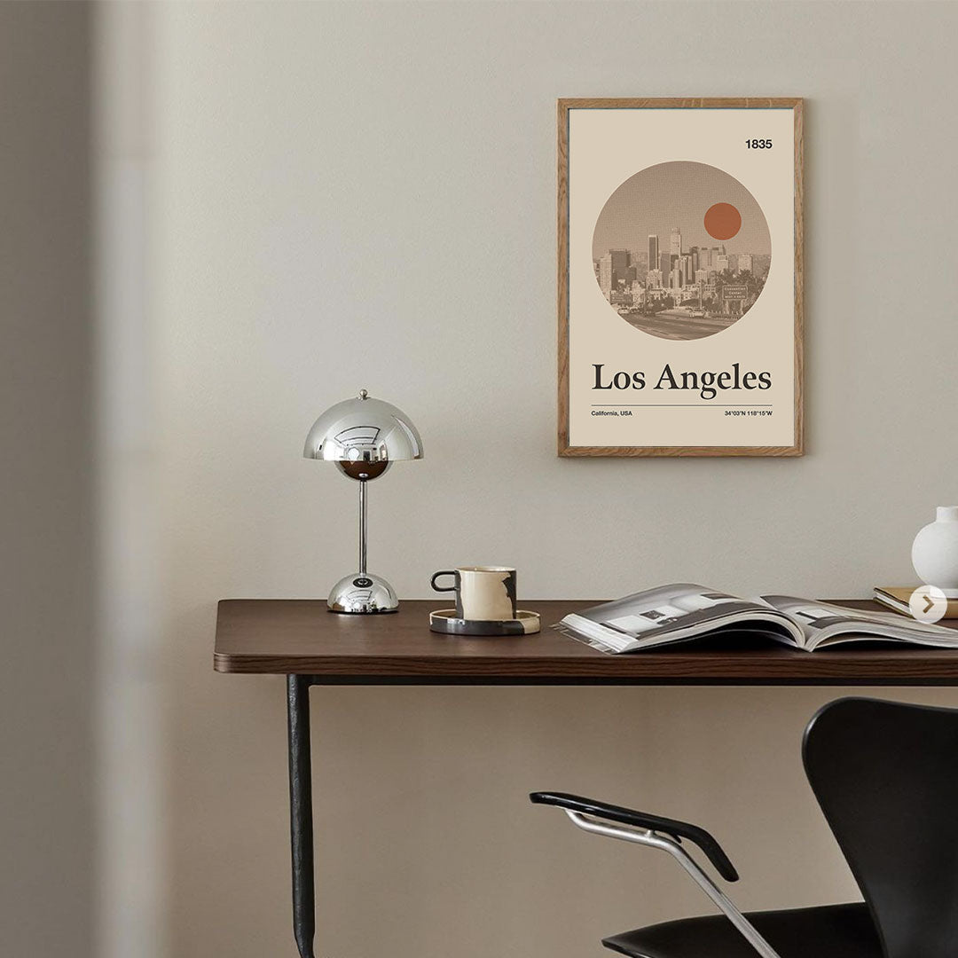 Los angeles - Poster - city poster, travel poster, los angeles city, city line, print art, california