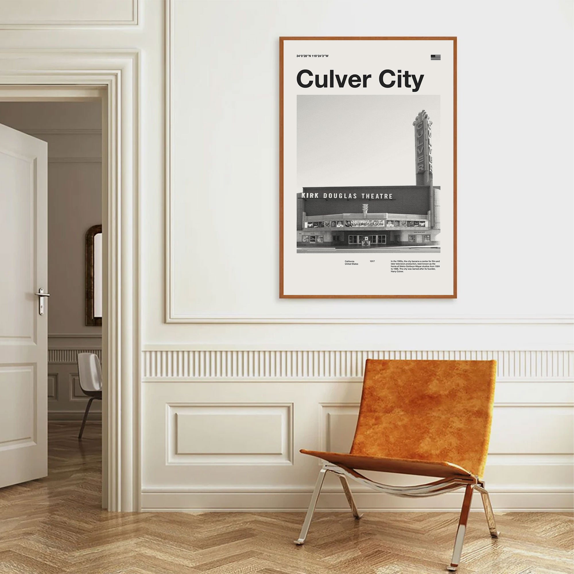 Culver City Inspired Movie Poster - Mid-Century Wall Art