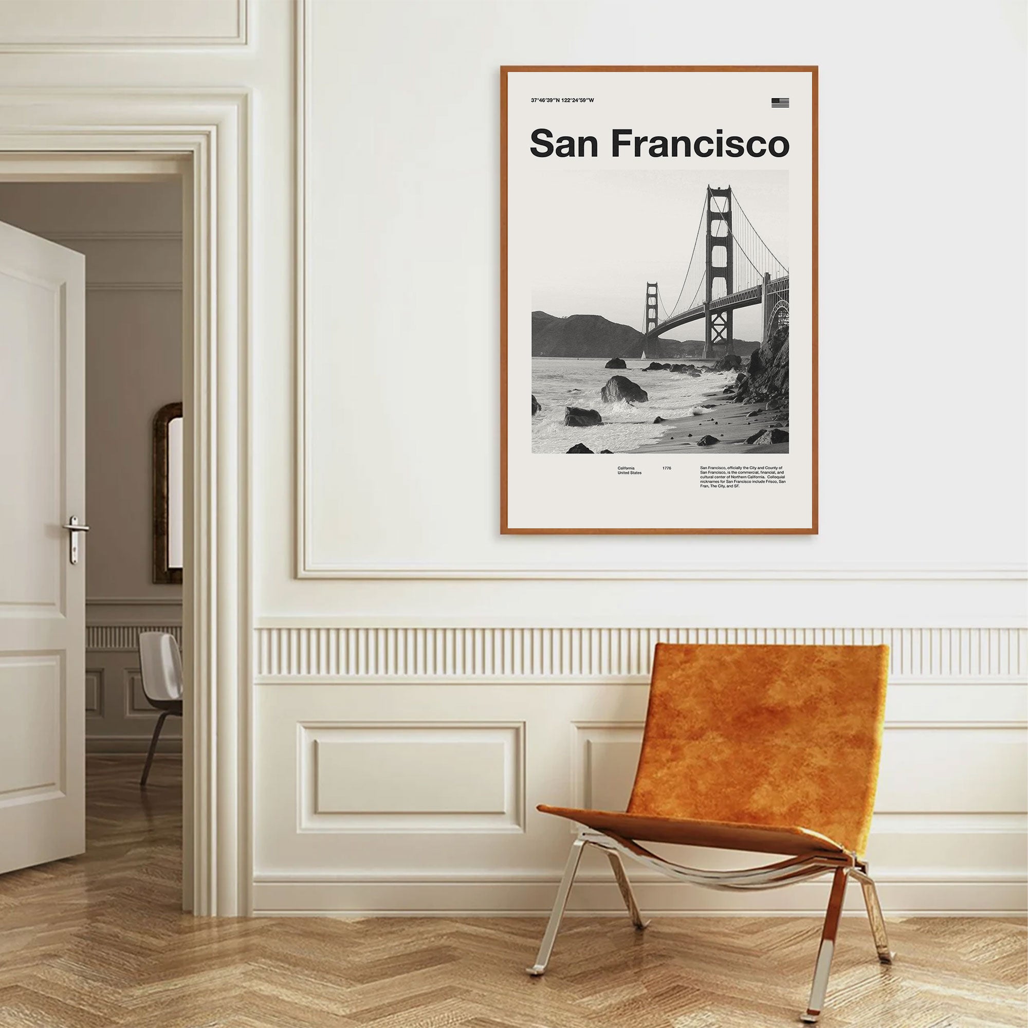 San Francisco City Poster Inspired Movie Poster - Mid-Century Wall Art
