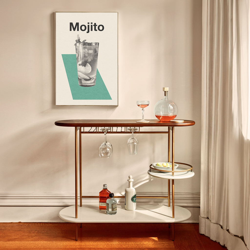 Mojito Cocktails Poster Inspired Movie Poster - Mid-Century Wall Art