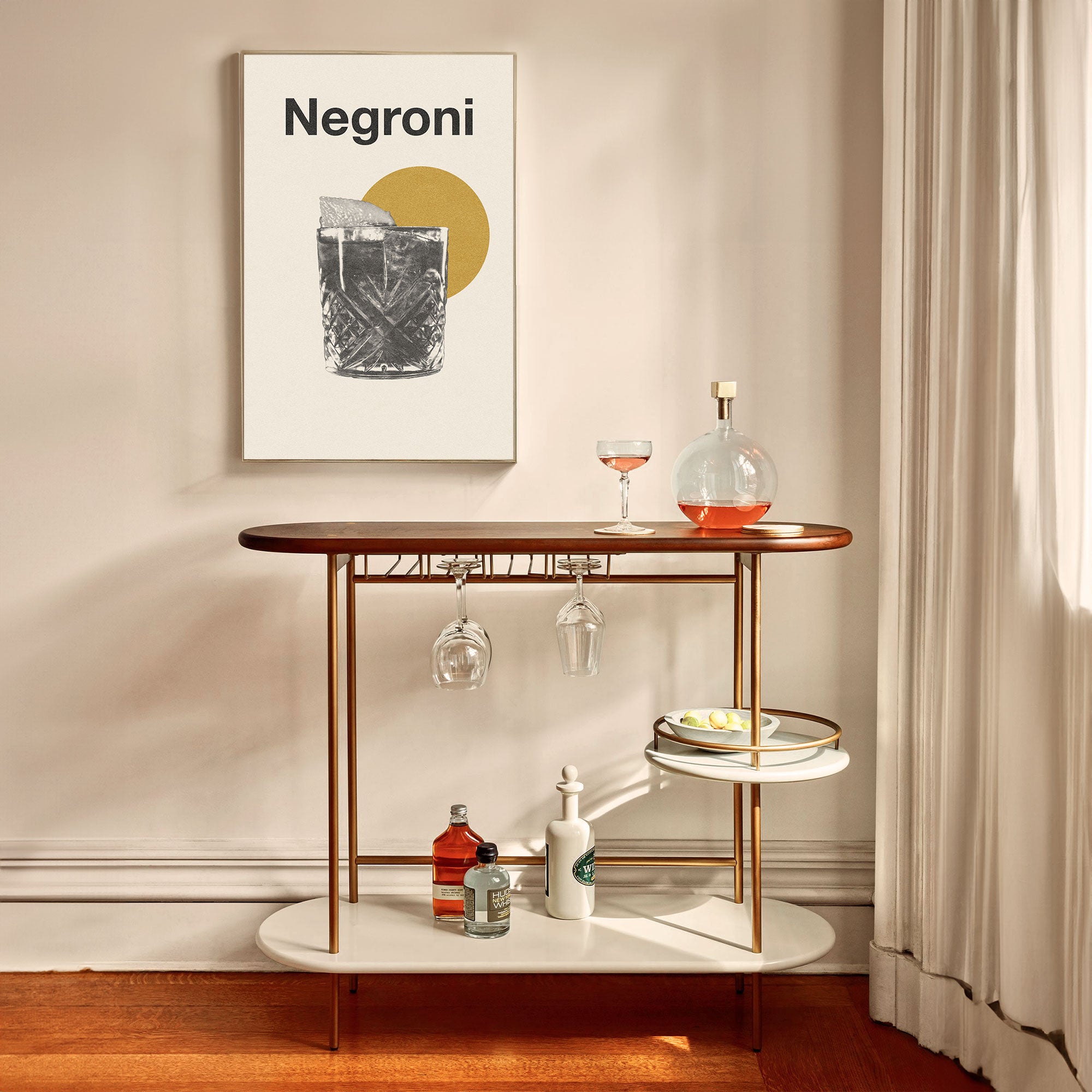 Negroni Cocktails Poster Inspired Movie Poster - Mid-Century Wall Art