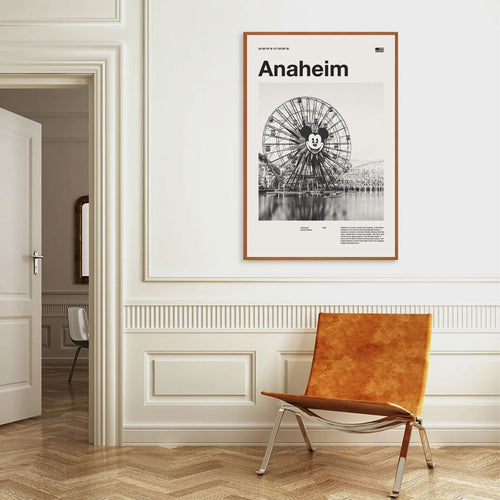 Anaheim City Poster Inspired Movie Poster - Mid-Century Wall Art