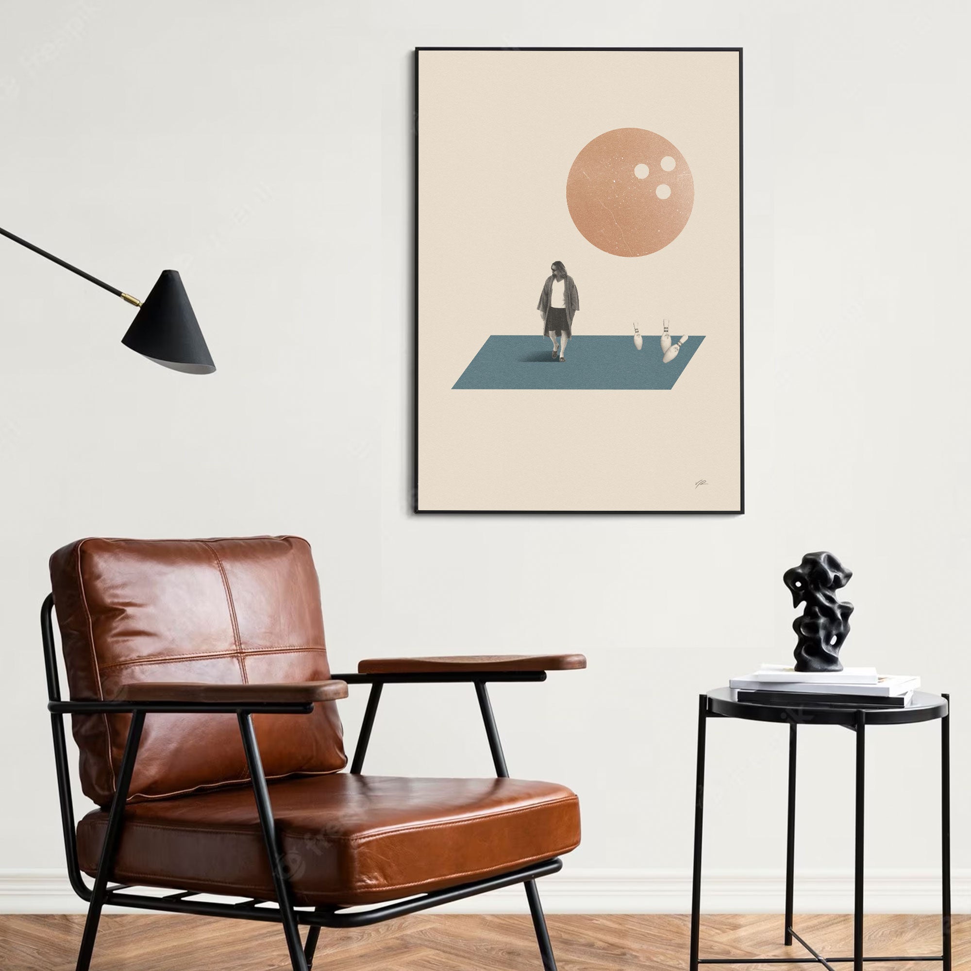 The Big Lebowski Inspired Movie Poster - Mid-Century Wall Art