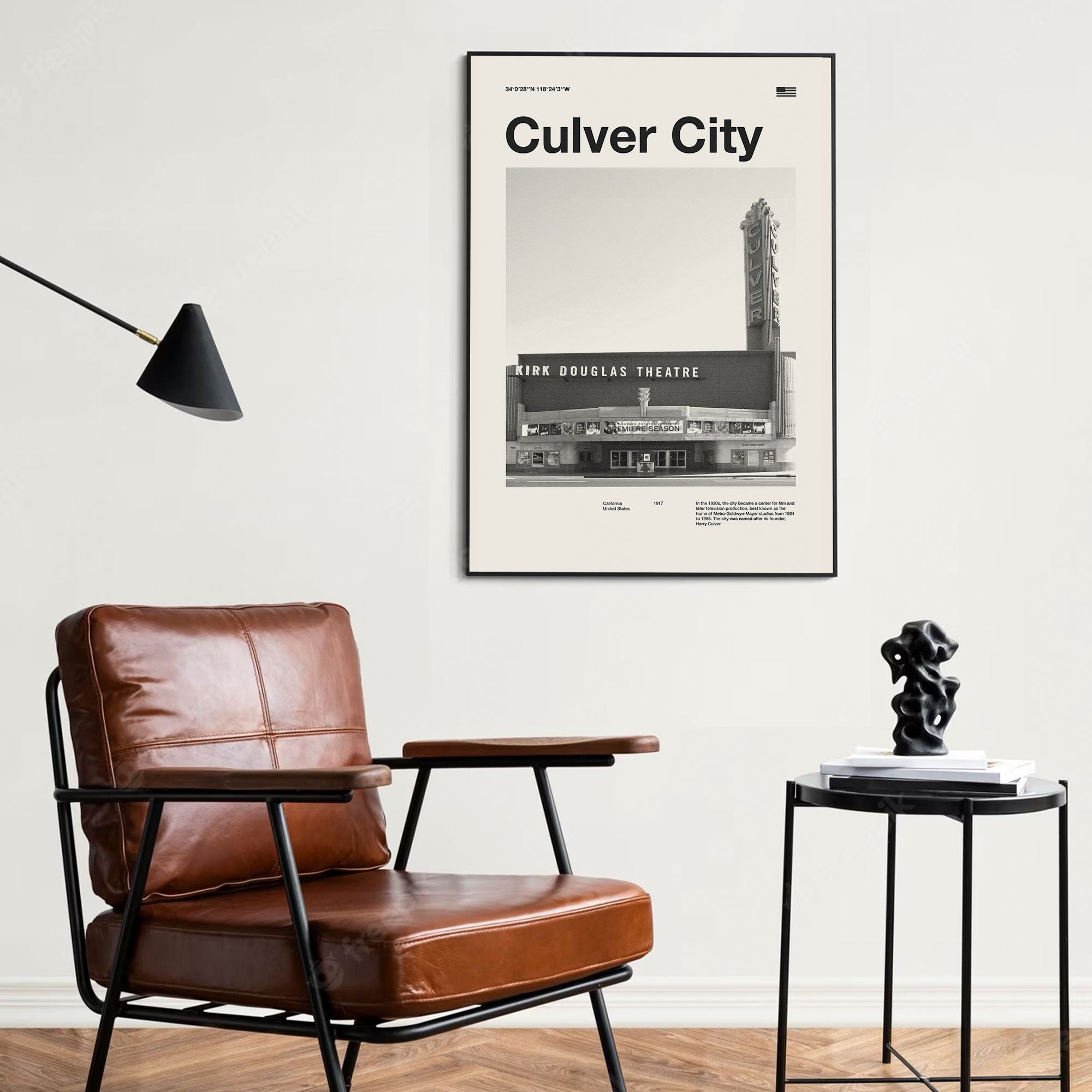 Culver City Inspired Movie Poster - Mid-Century Wall Art
