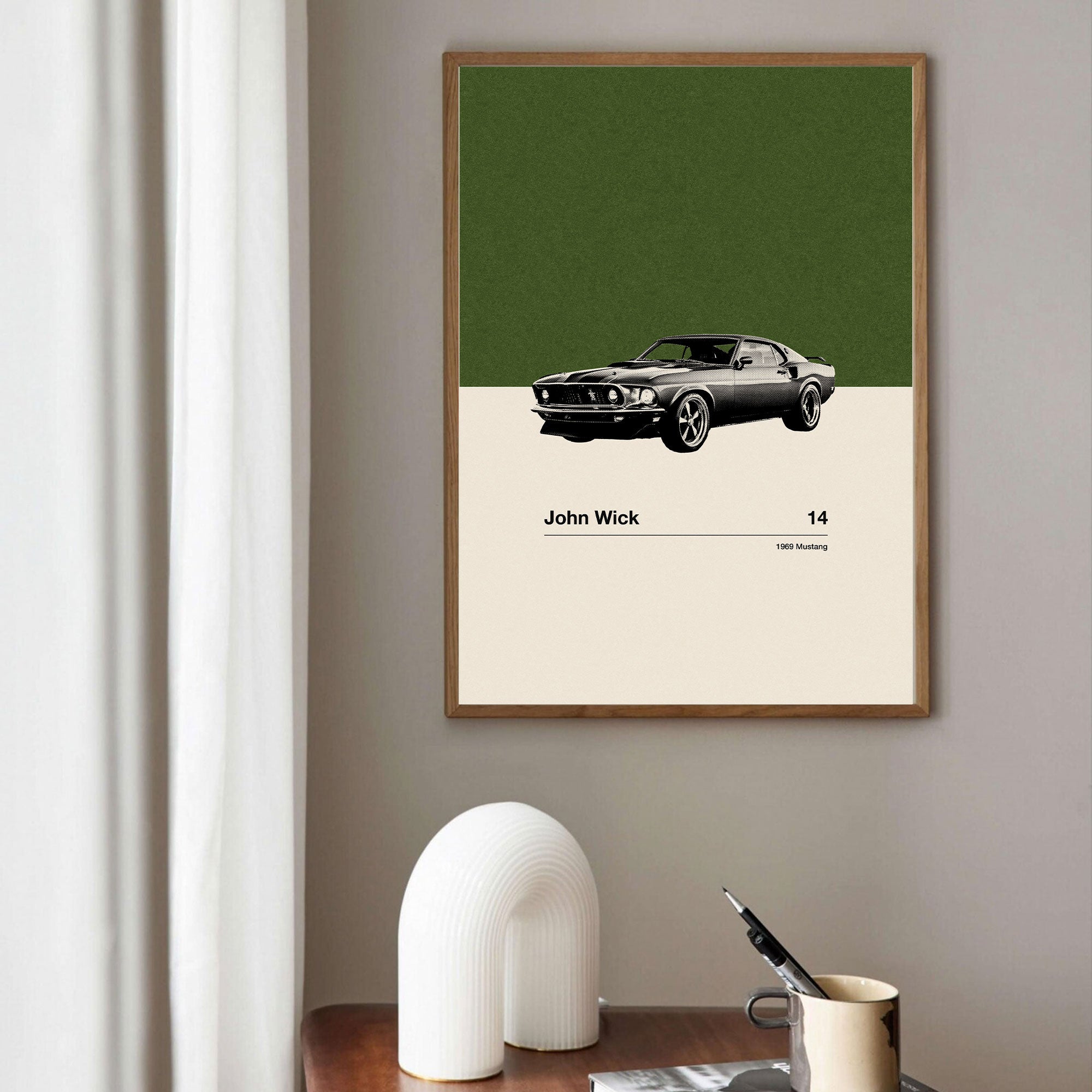 John Wick Inspired Movie Poster - Mid-Century Wall Art