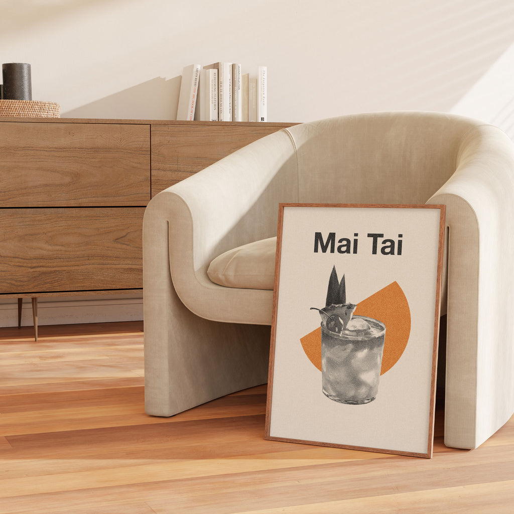 Mai Tai Cocktails Poster Inspired Movie Poster - Mid-Century Wall Art