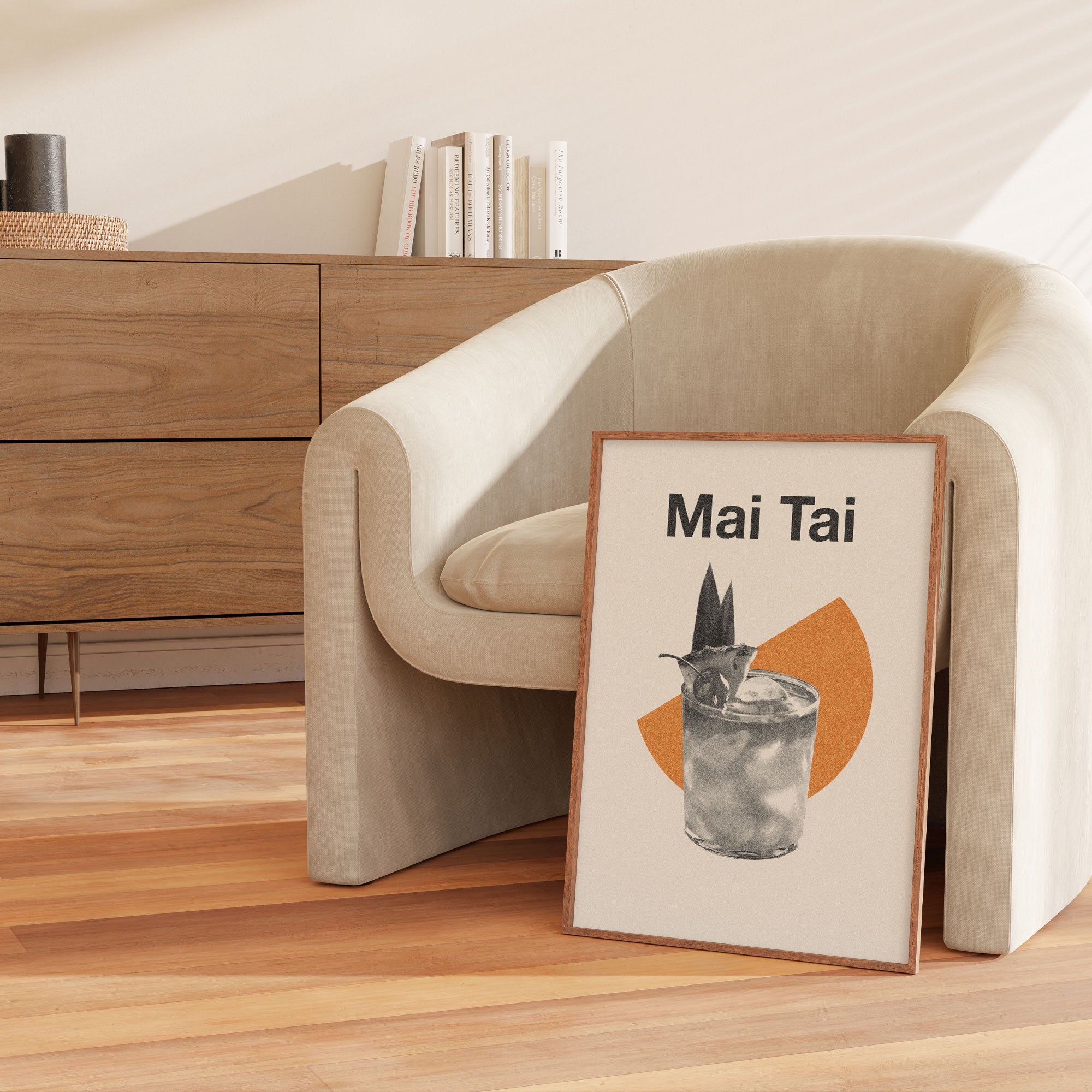 Mai Tai Cocktails Poster Inspired Movie Poster - Mid-Century Wall Art