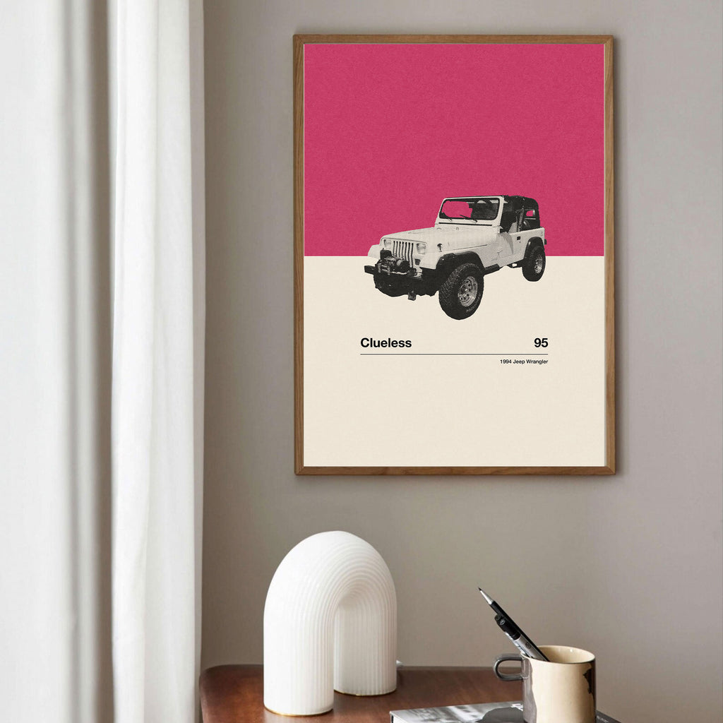 Clueless Minimalist Movie Car Poster Inspired Movie Poster