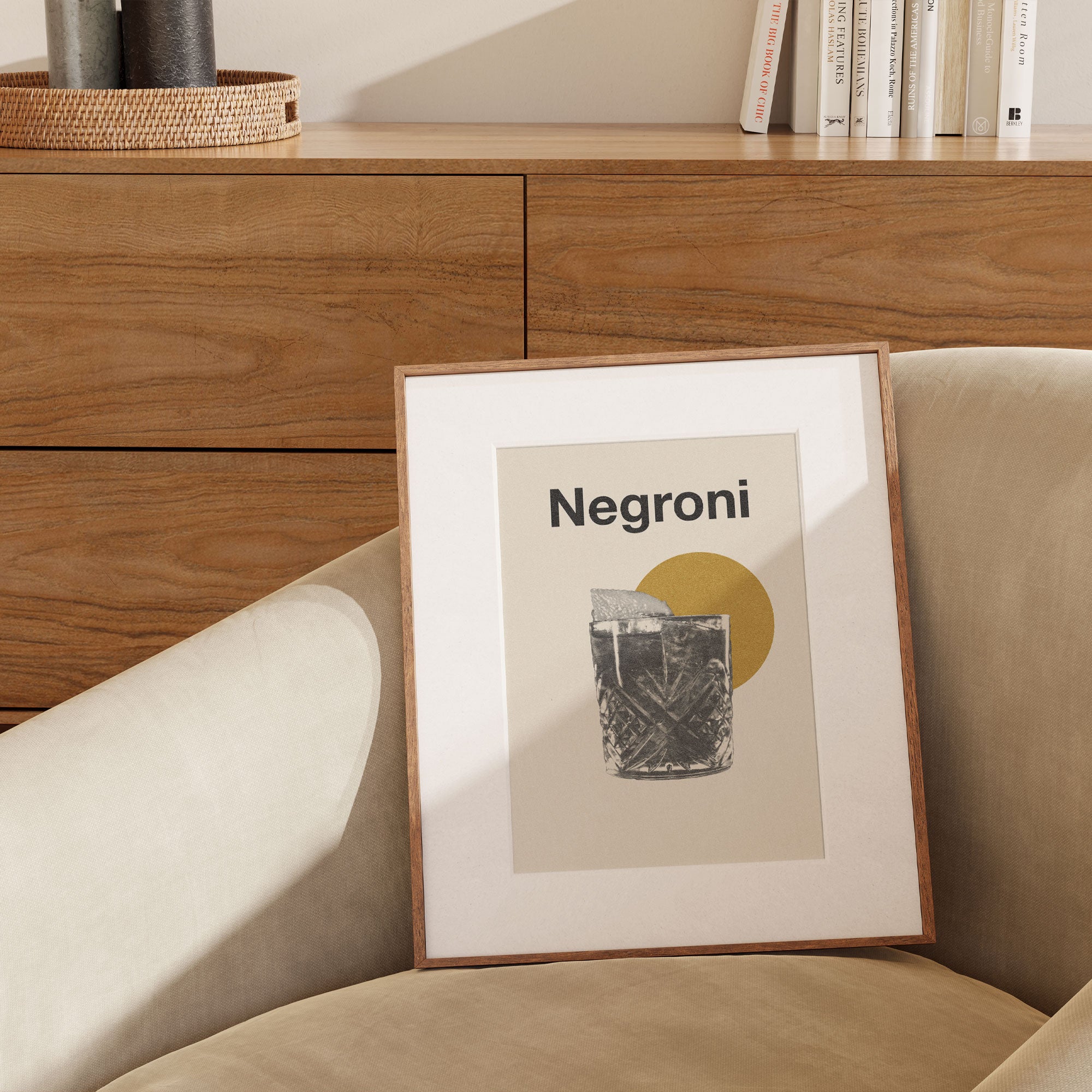 Negroni Cocktails Poster Inspired Movie Poster - Mid-Century Wall Art