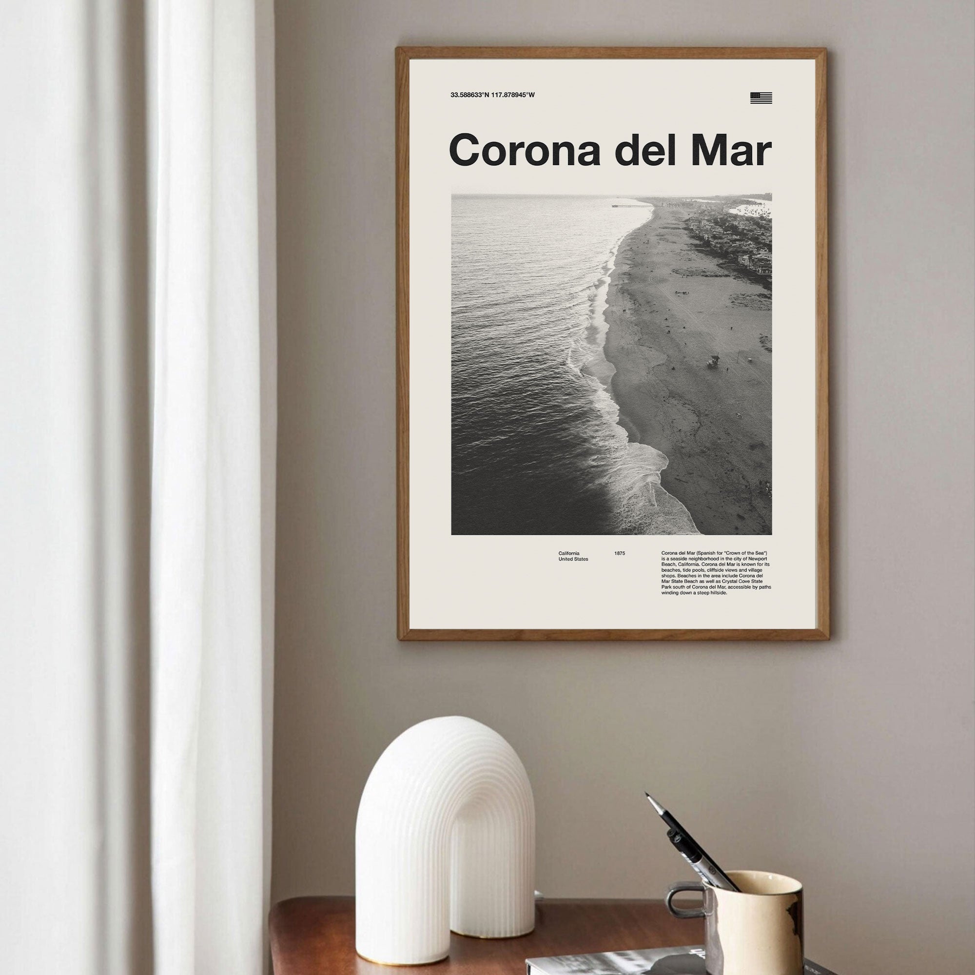 Corona del Mar City Poster Inspired Movie Poster