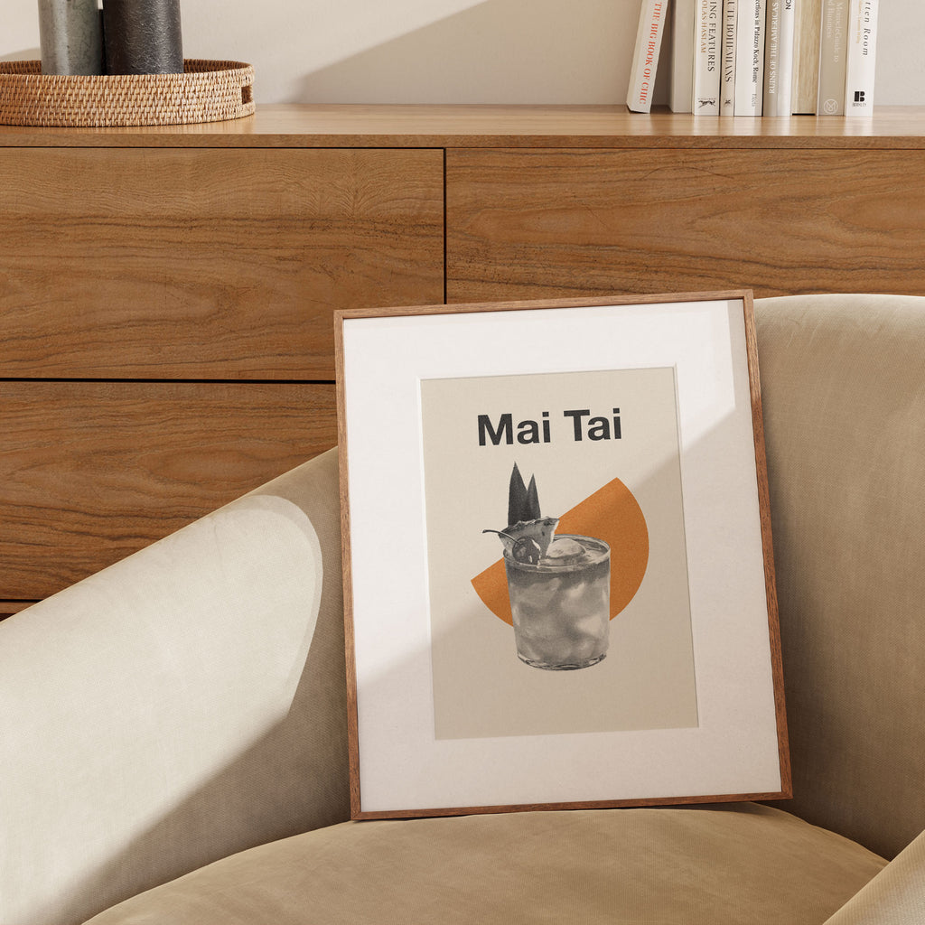 Mai Tai Cocktails Poster Inspired Movie Poster - Mid-Century Wall Art