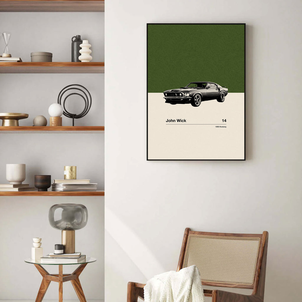 John Wick Inspired Movie Poster - Mid-Century Wall Art