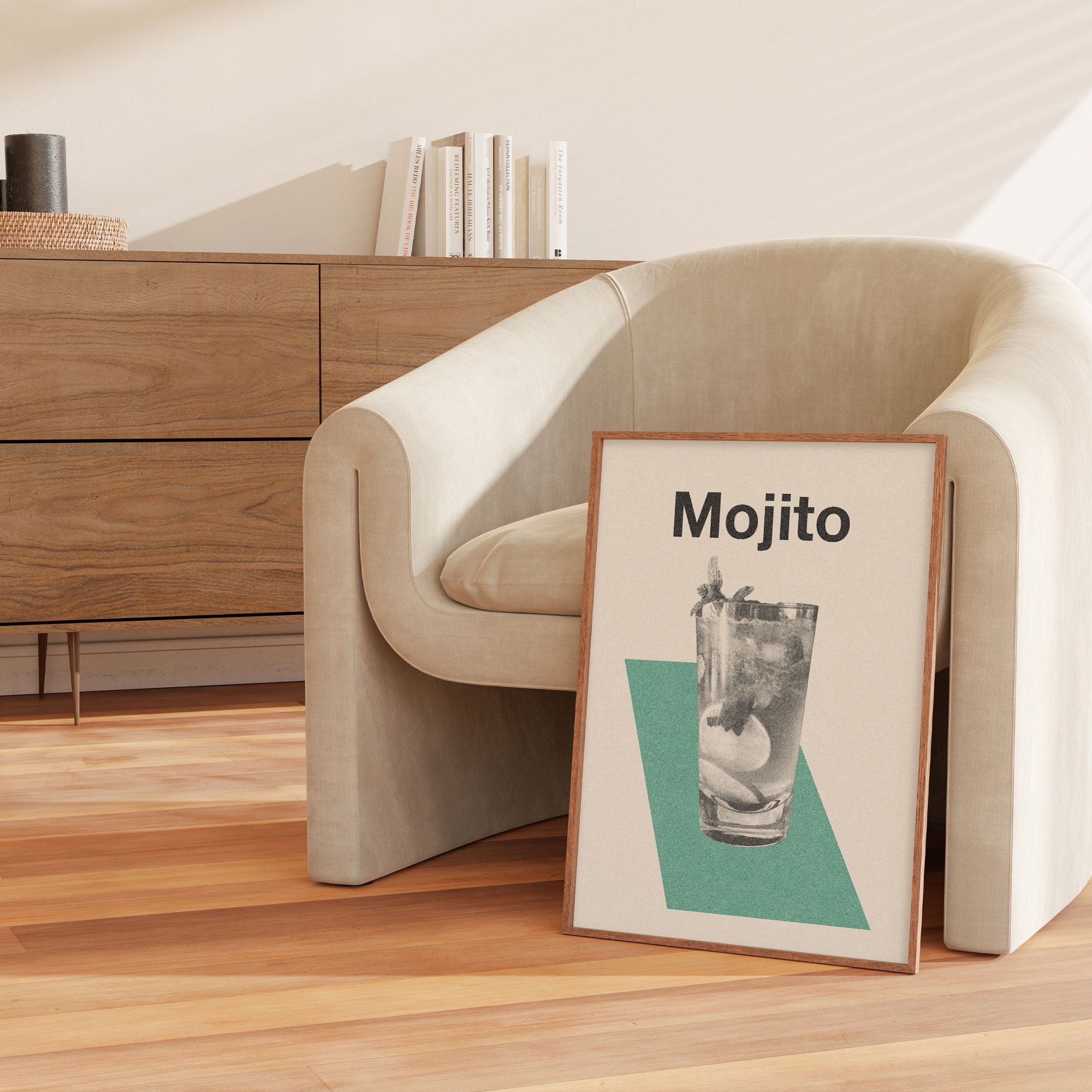 Mojito Cocktails Poster Inspired Movie Poster - Mid-Century Wall Art