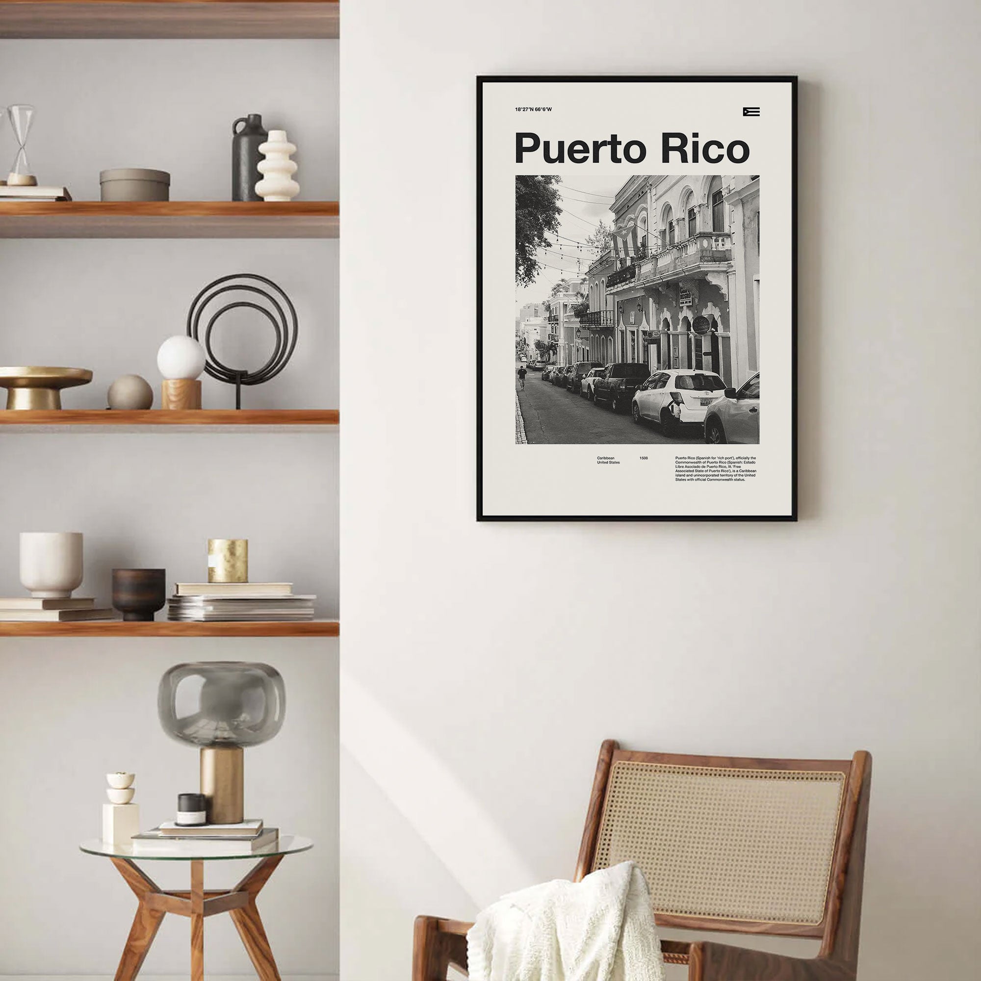 Puerto Rico City Poster Inspired Movie Poster - Mid-Century Wall Art