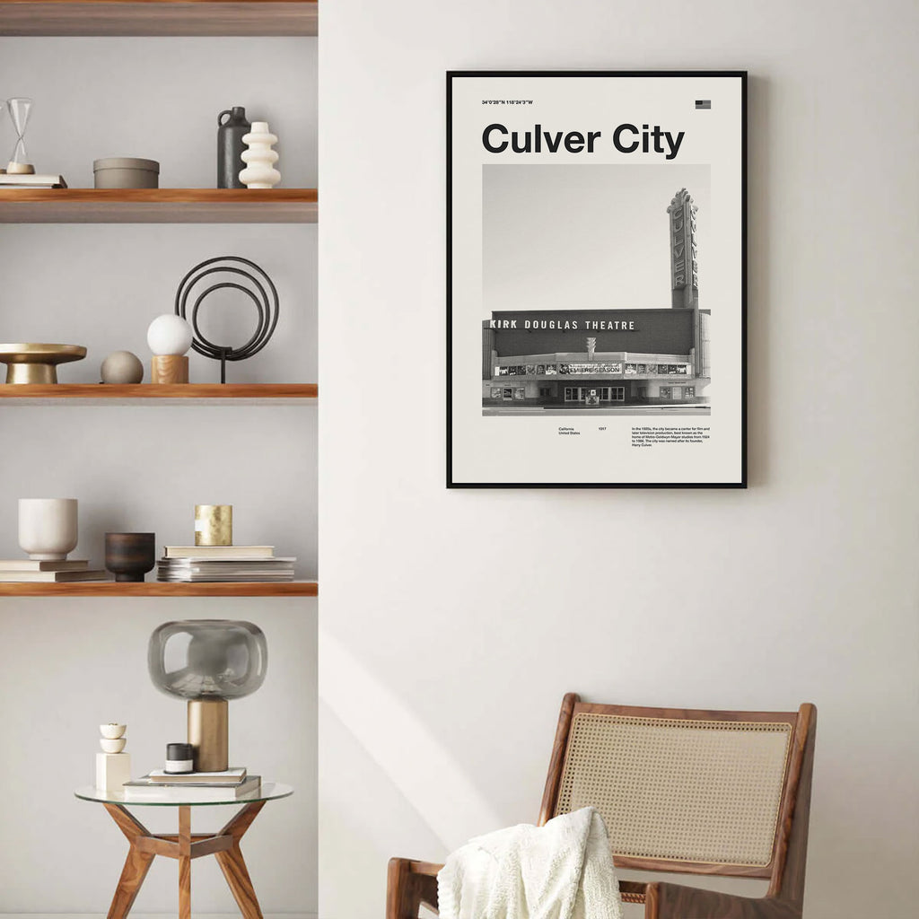 Culver City Inspired Movie Poster - Mid-Century Wall Art
