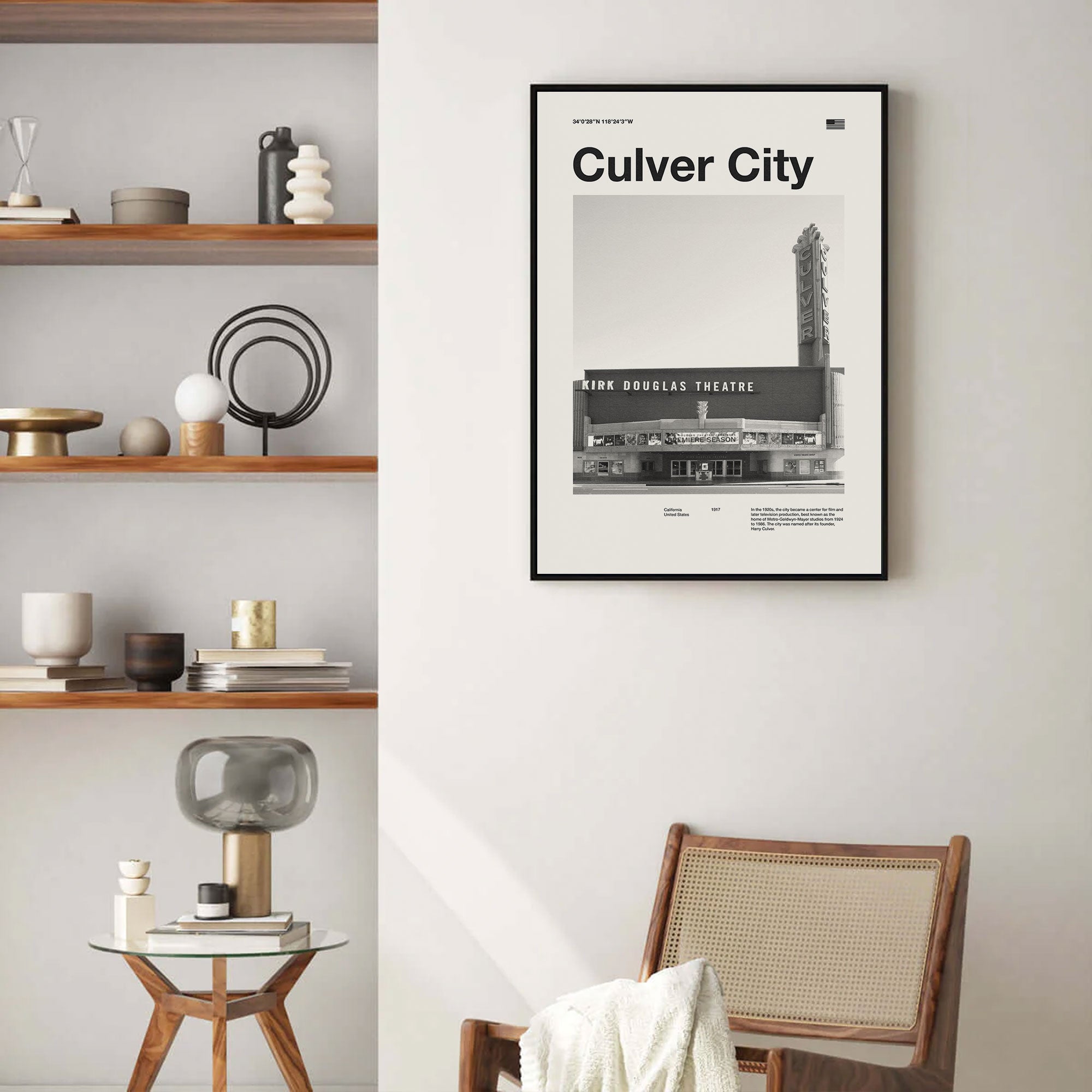 Culver City Inspired Movie Poster - Mid-Century Wall Art