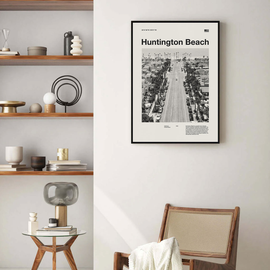 Newport Beach City Poster Inspired Movie Poster - Mid-Century Wall Art