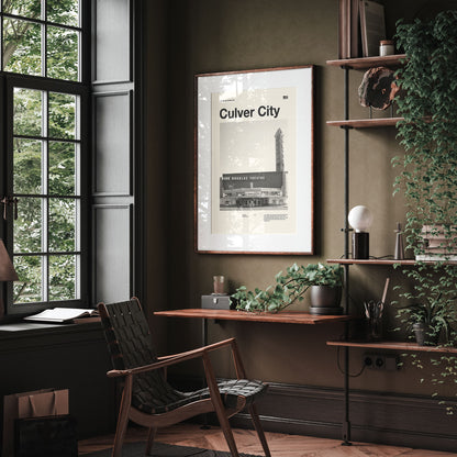 Culver City Art Print | Culver City Poster | Culver City Wall Art | Mid Century Poster | Travel Print Art | California | Los Angeles