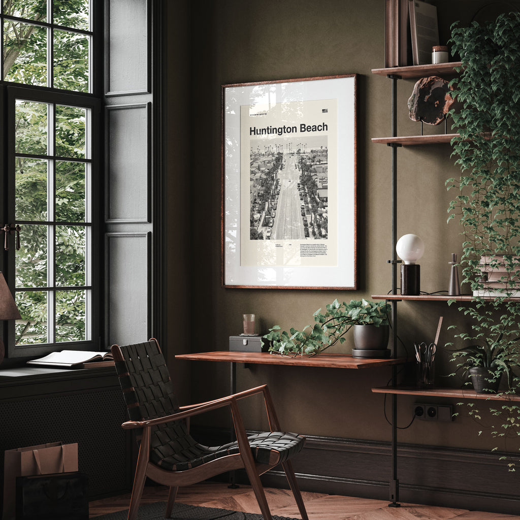 Newport Beach City Poster Inspired Movie Poster - Mid-Century Wall Art