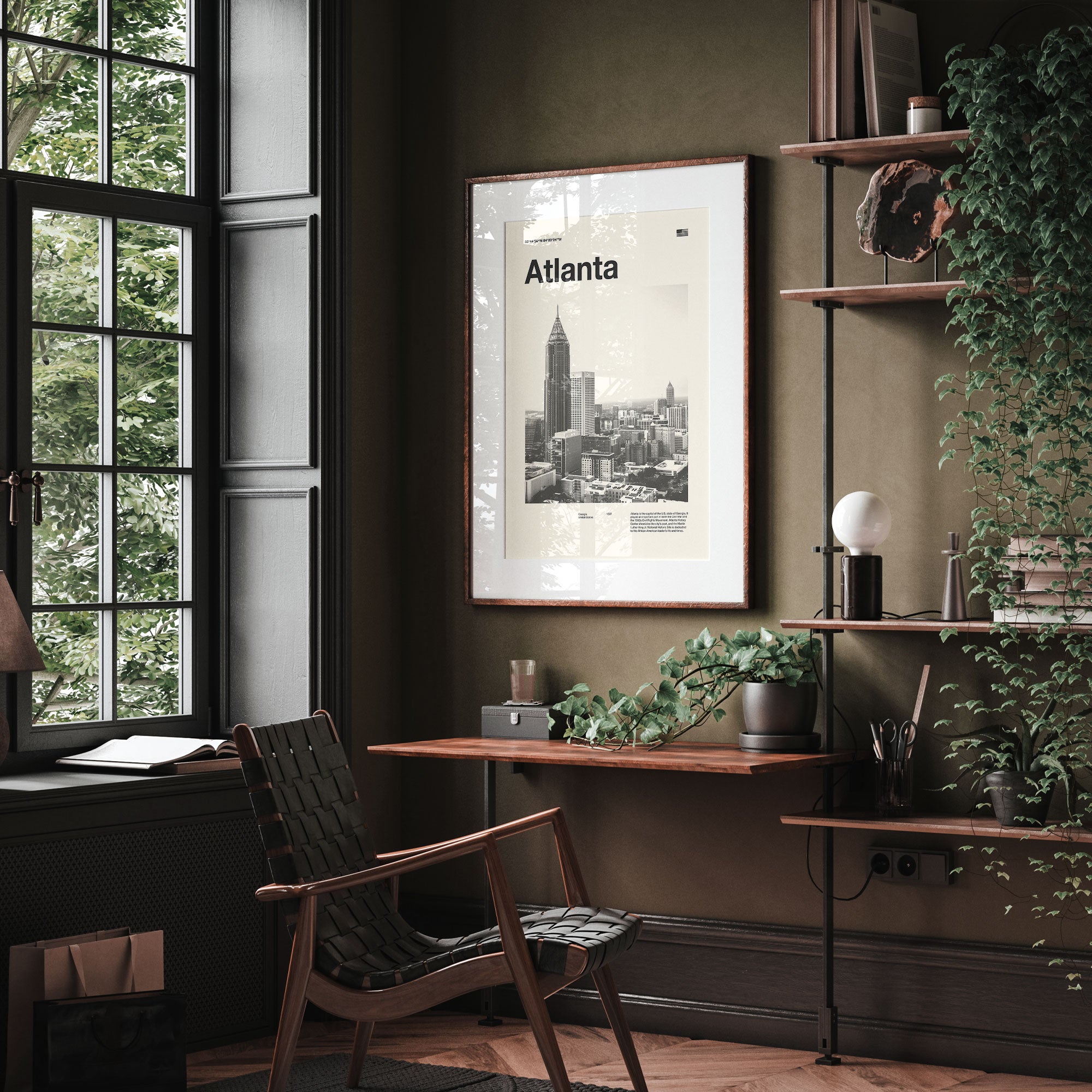 Atlanta City Poster Inspired Movie Poster - Mid-Century Wall Art