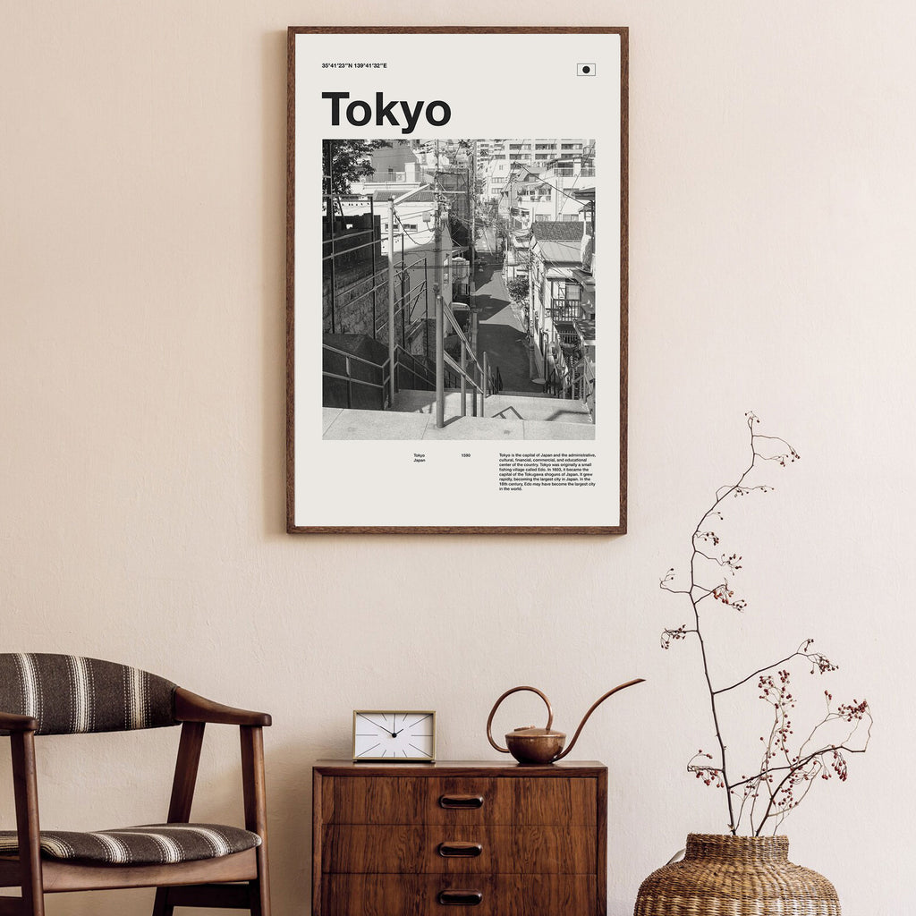 Tokyo City Poster Inspired Movie Poster - Mid-Century Wall Art
