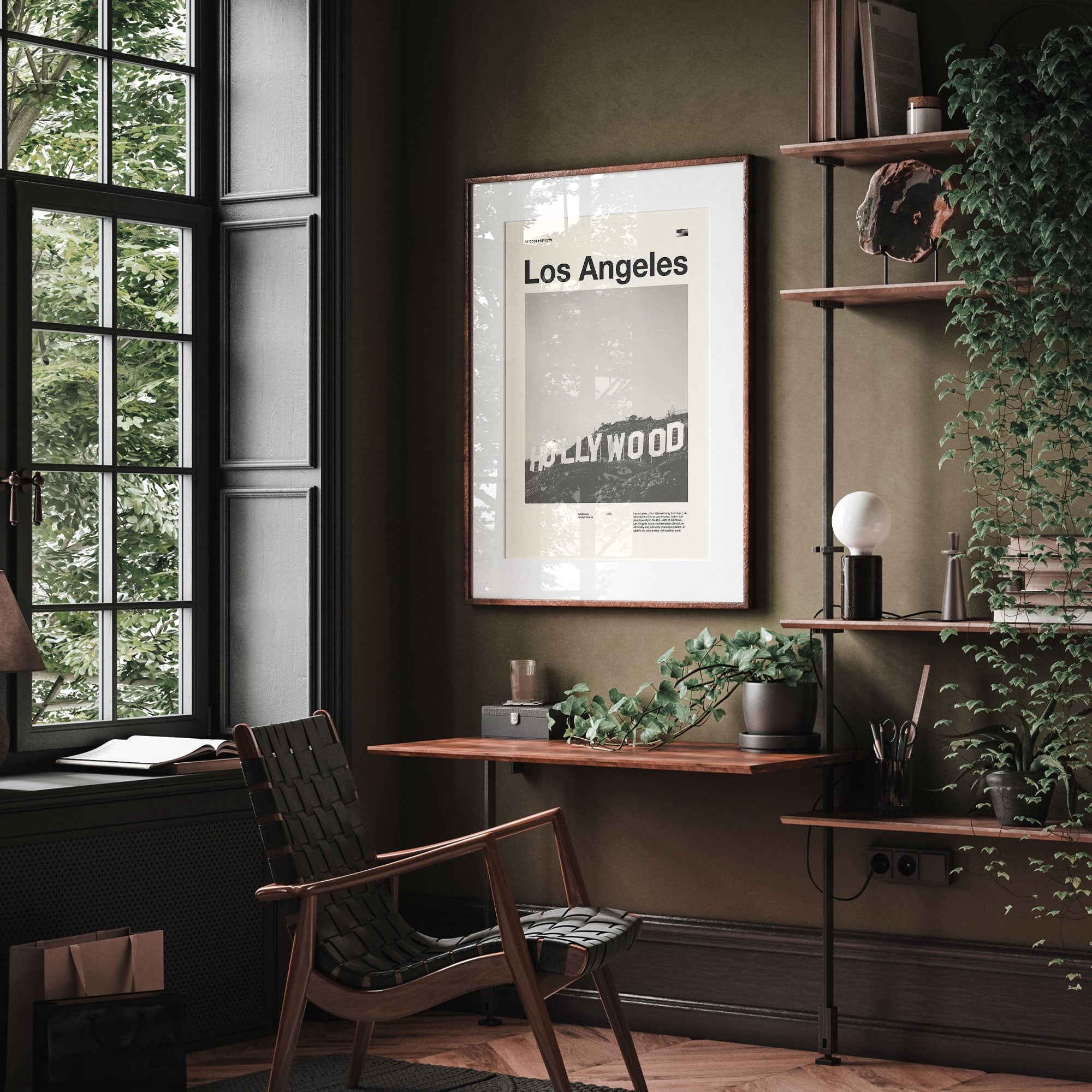 Los Angeles City Inspired Movie Poster - Mid-Century Wall Art