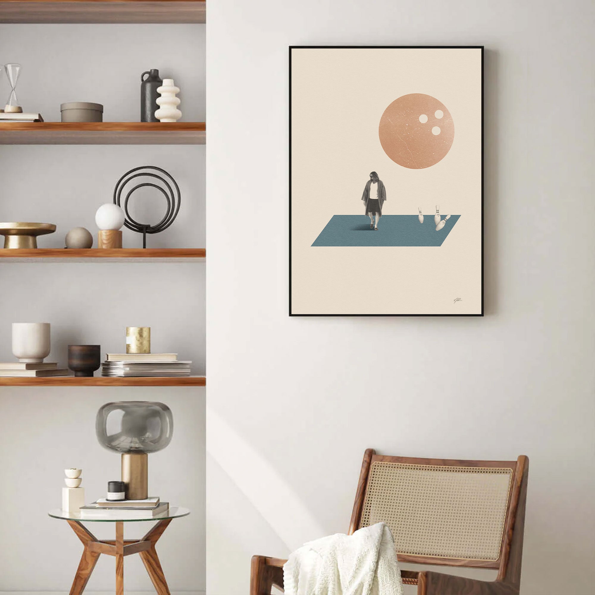 The Big Lebowski Inspired Movie Poster - Mid-Century Wall Art