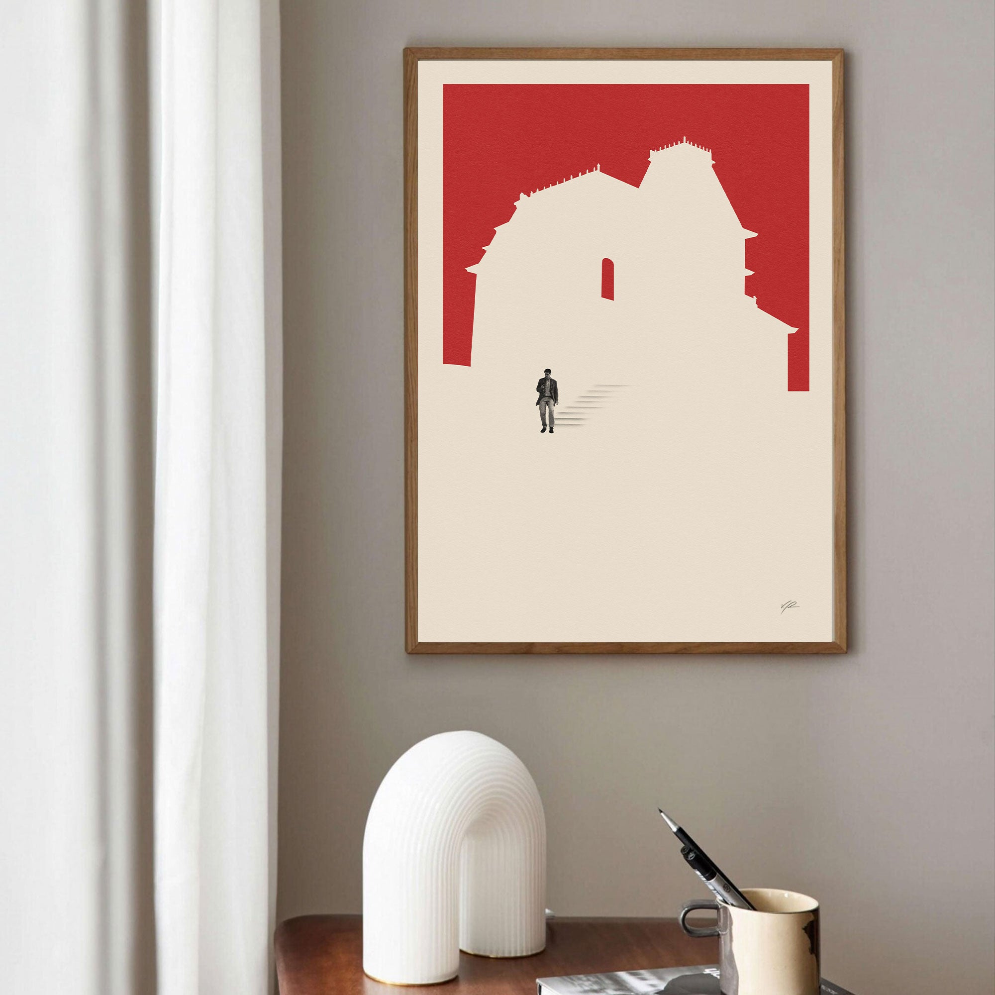 Psycho Inspired Movie Poster - Mid-Century Wall Art