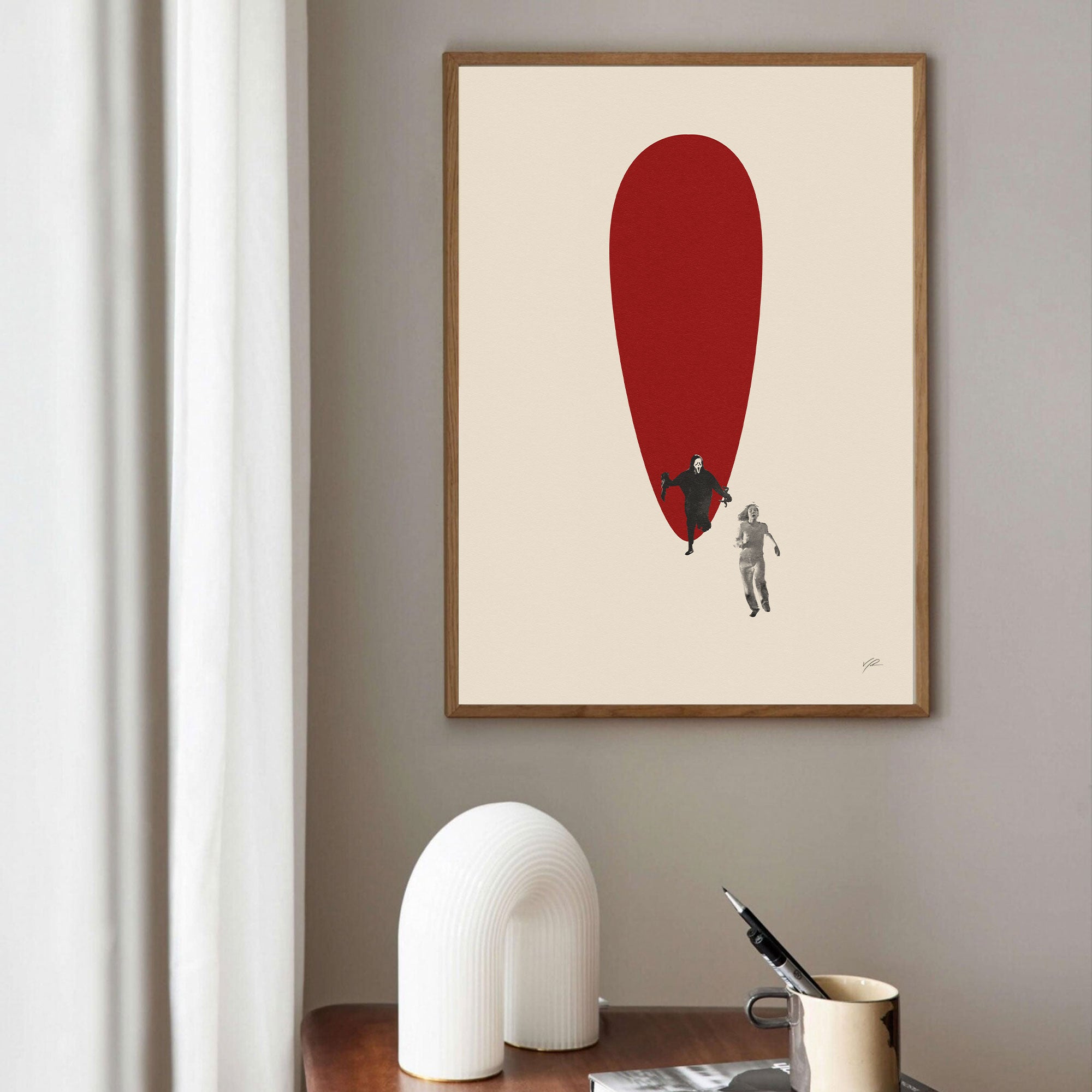 Scream 1996 Inspired Movie Poster - Mid-Century Wall Art