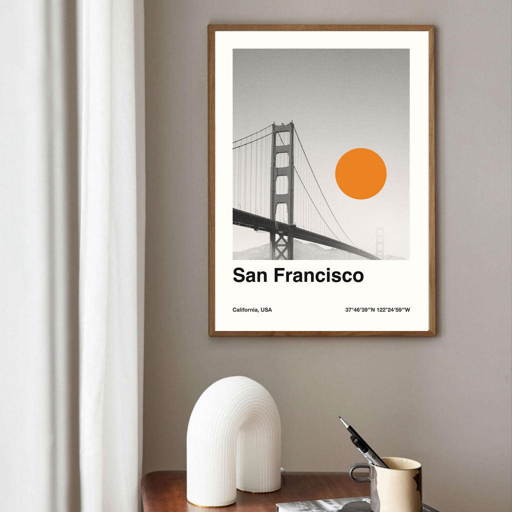 San Francisco City Poster Inspired Movie Poster - Mid-Century Wall Art