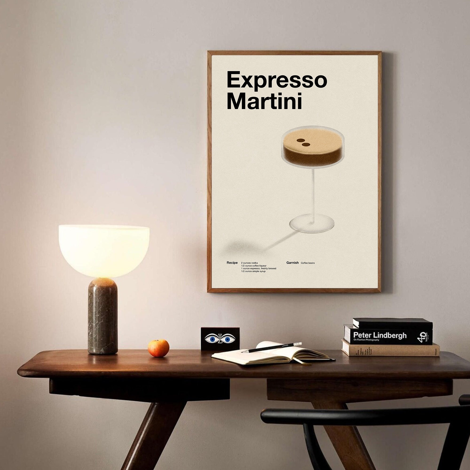 Expresso Martini Cocktail Inspired Movie Poster - Mid-Century Wall Art
