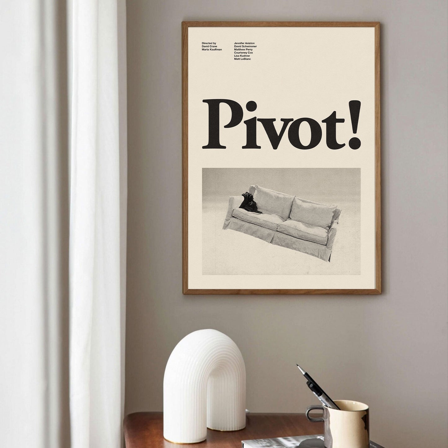Pivot Friends Inspired Movie Poster - Mid-Century Wall Art