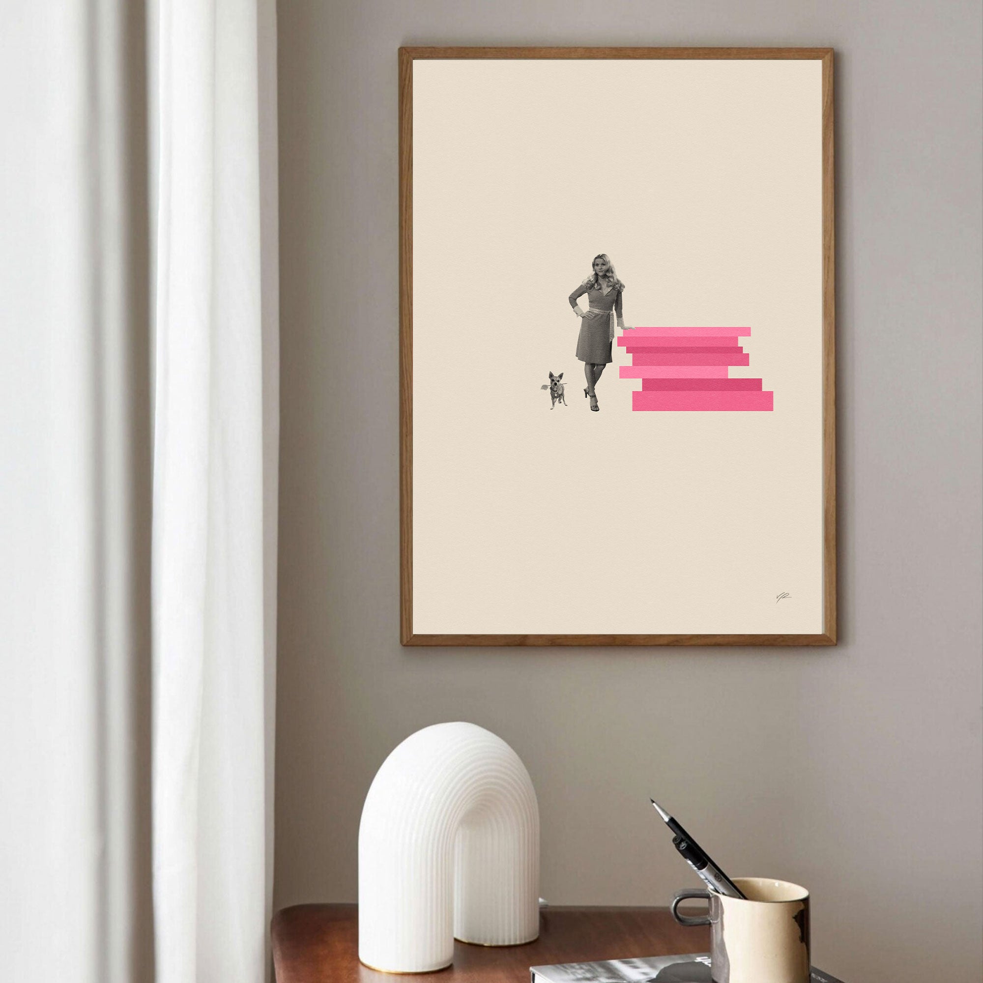 Legally Blonde Inspired Movie Poster - Mid-Century Wall Art