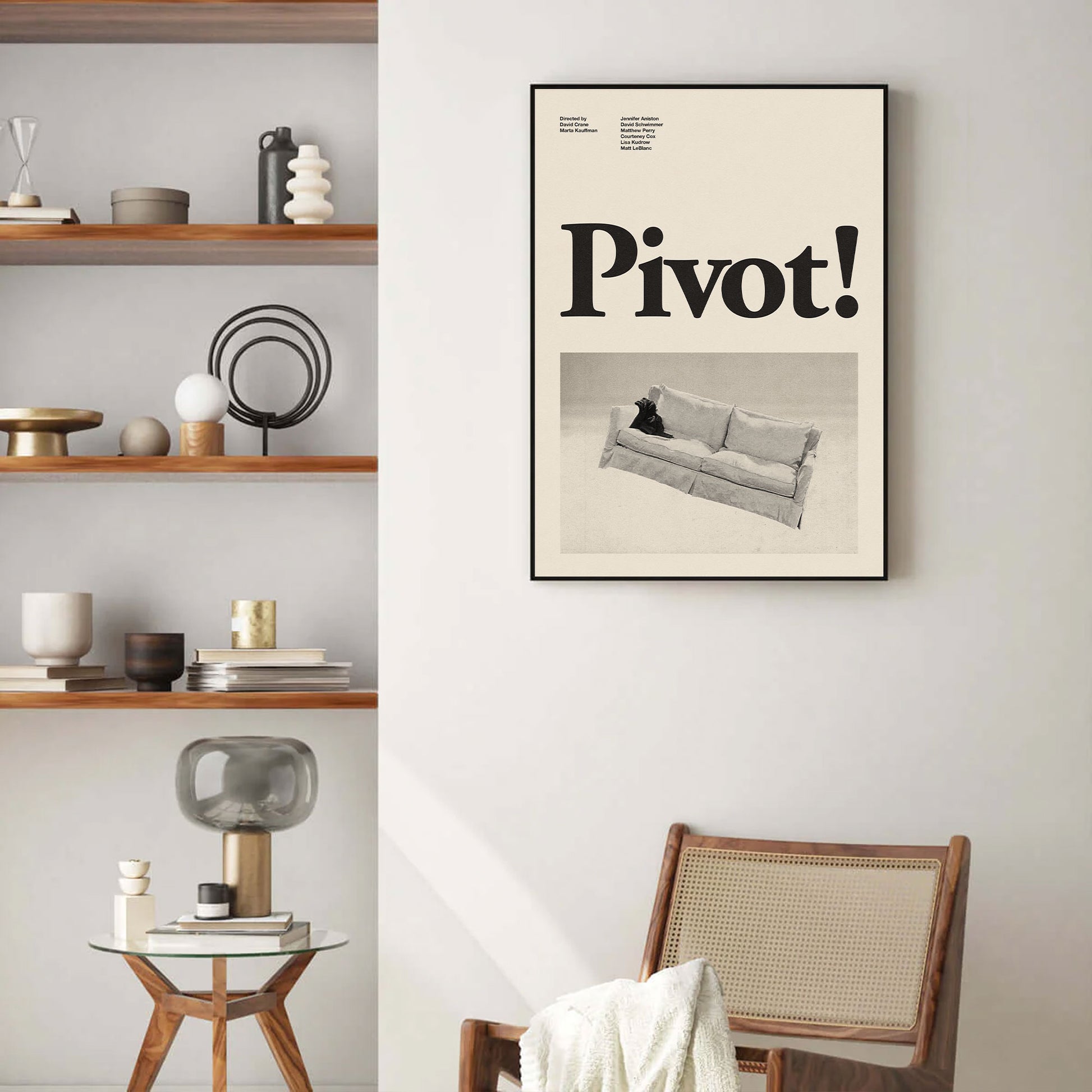 Pivot Friends Inspired Movie Poster - Mid-Century Wall Art