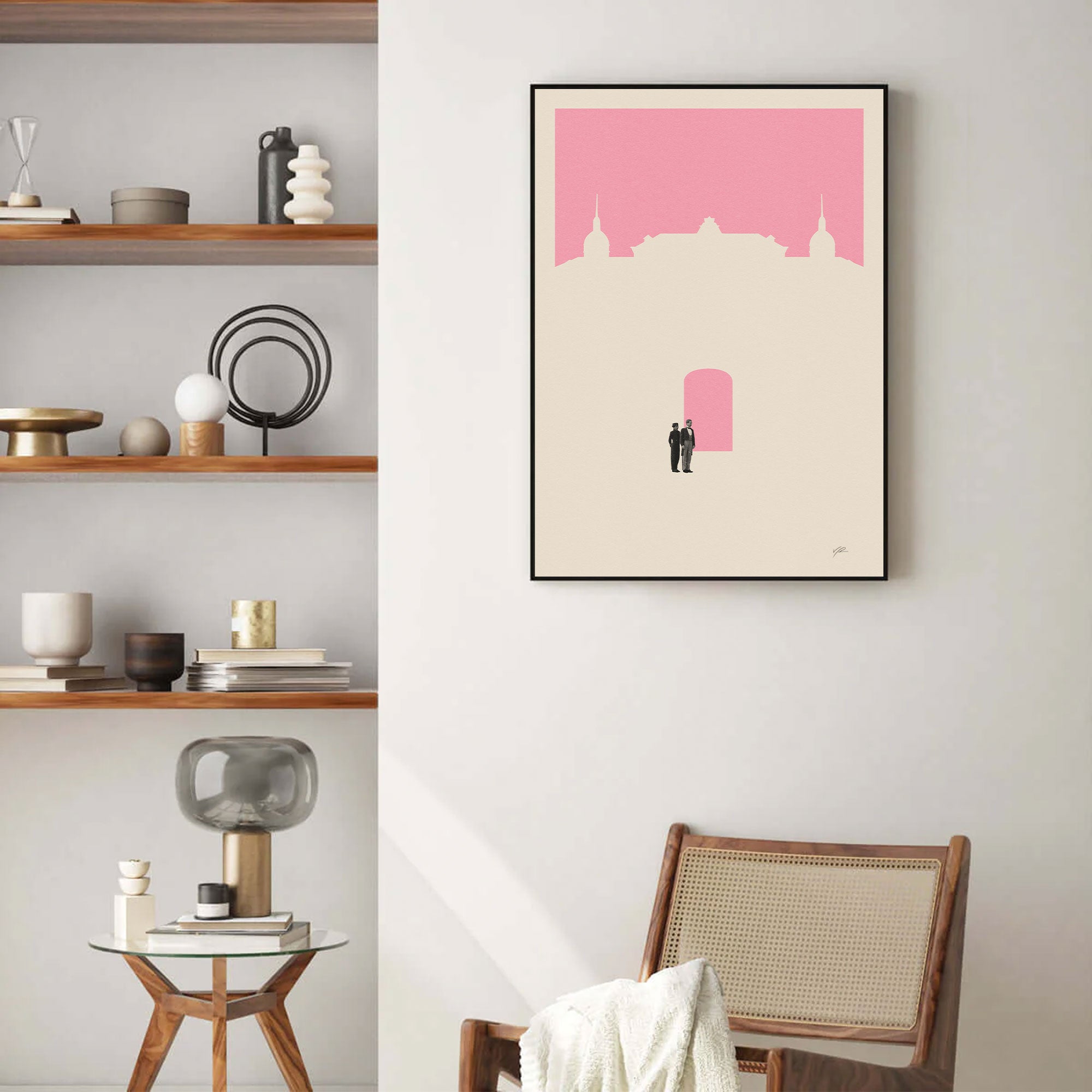 The Grand Budapest Hotel Inspired Movie Poster - Mid-Century Wall Art
