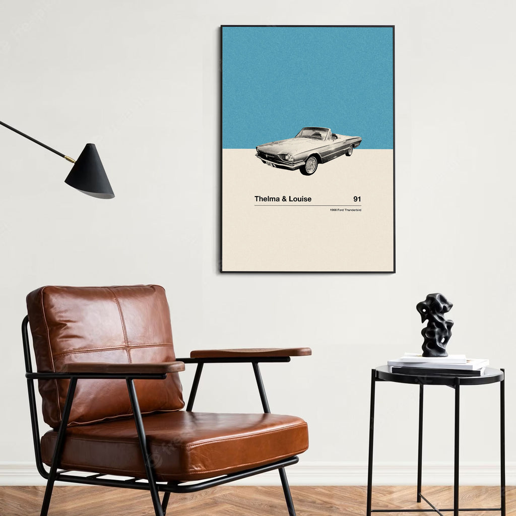 Thelma & Louise Inspired Movie Poster - Mid-Century Wall Art