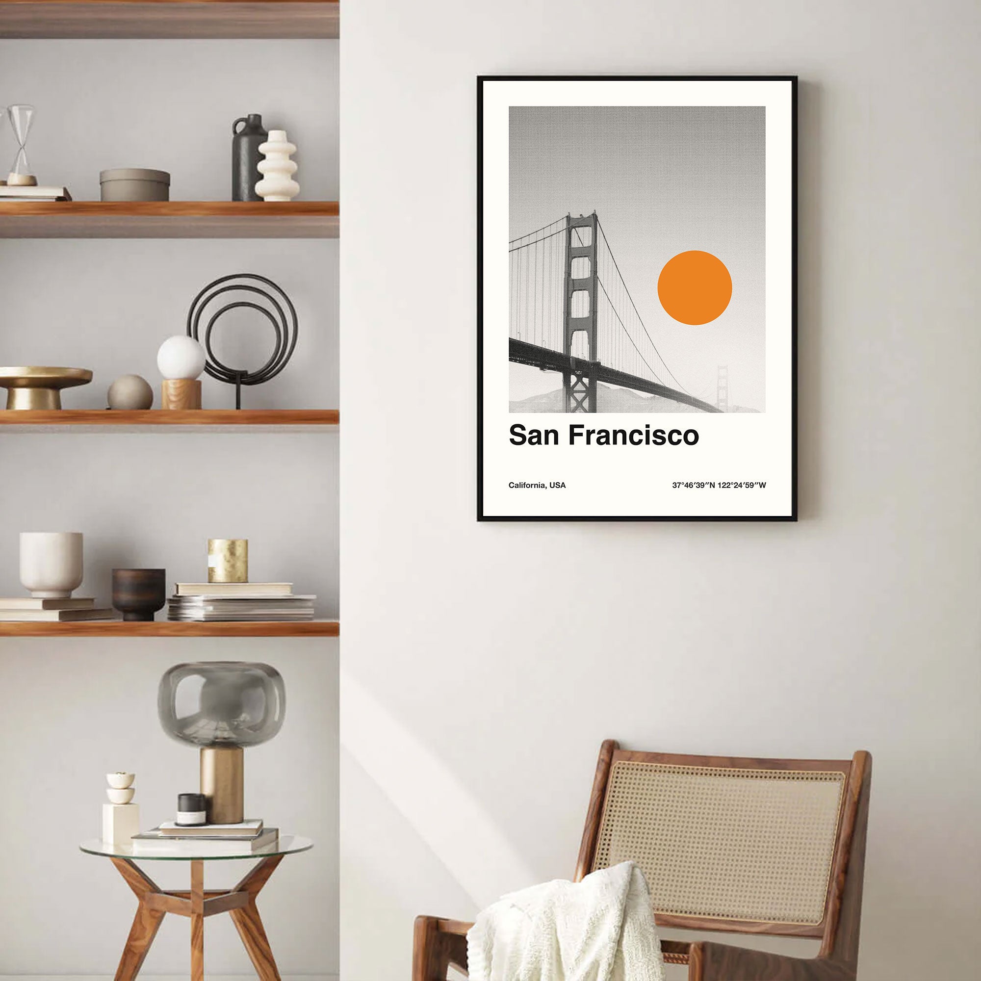 San Francisco City Poster Inspired Movie Poster - Mid-Century Wall Art